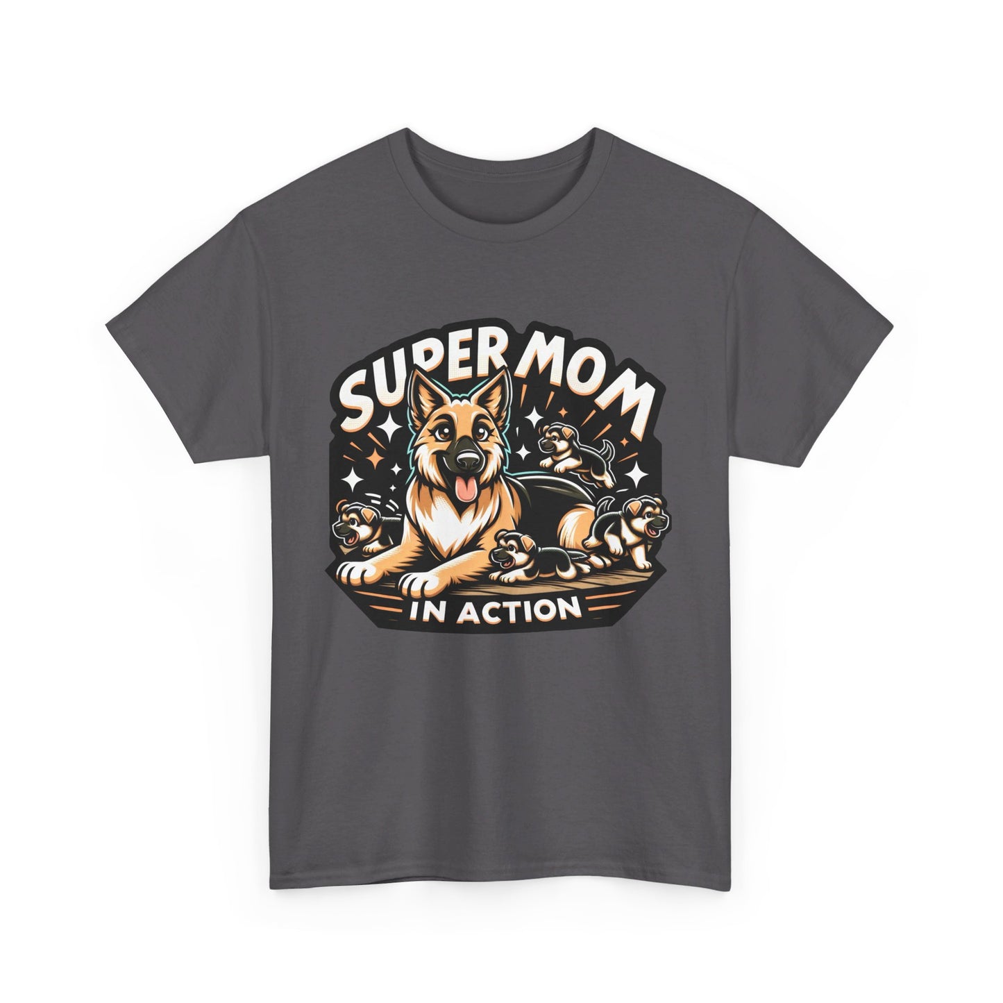 Super Mom in Action T-Shirt (13 colors) (German Shepherd)