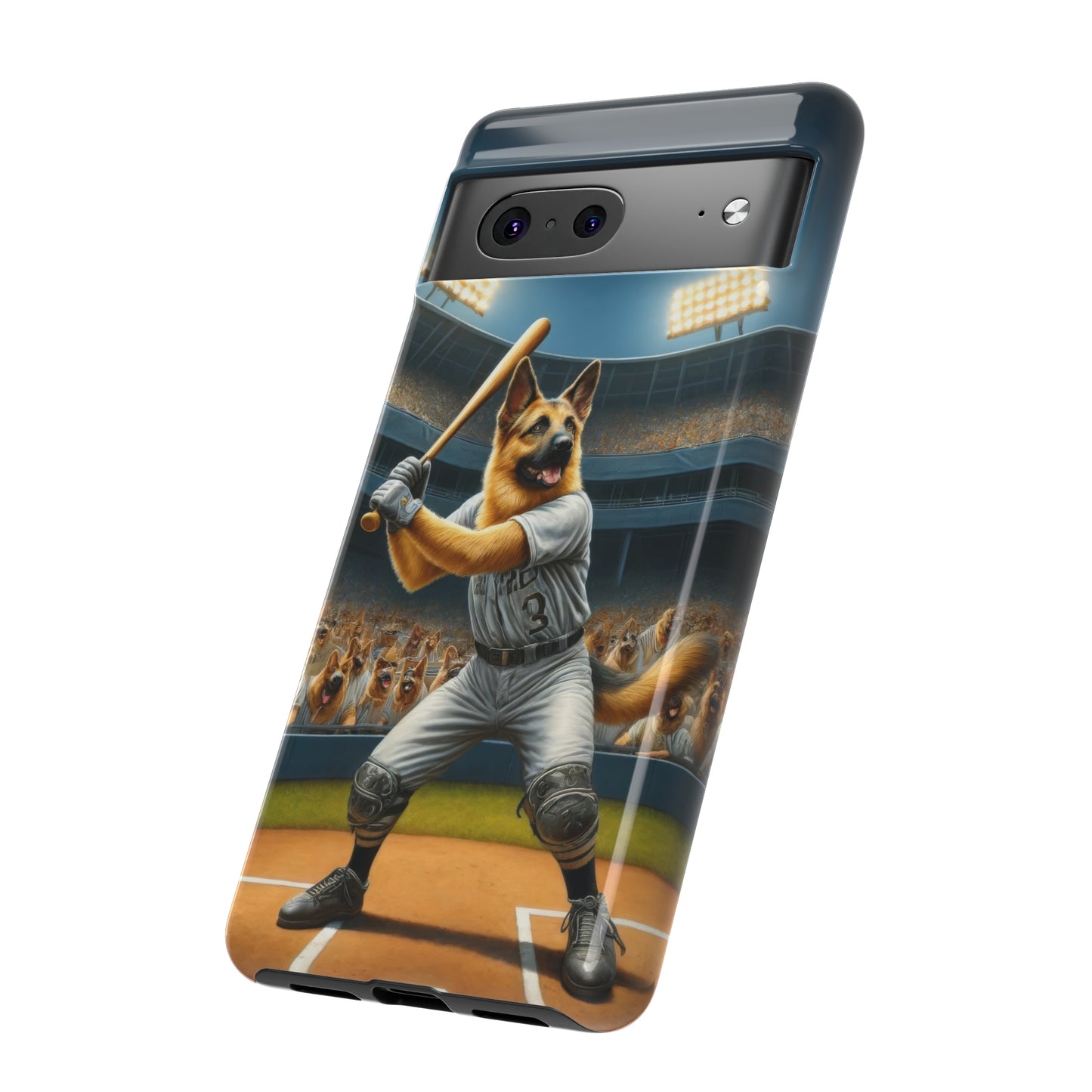 German Shepherd Playing Baseball Tough Phone Case