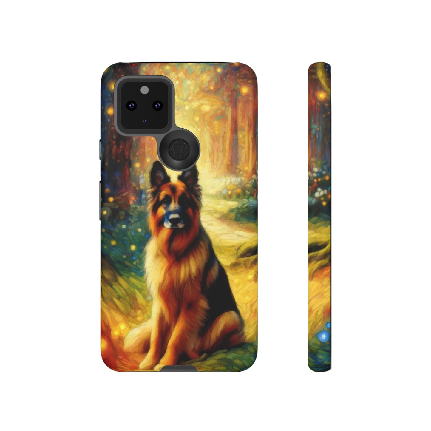 Neo-impressionism and fairy tale German Shepherd Phone Case