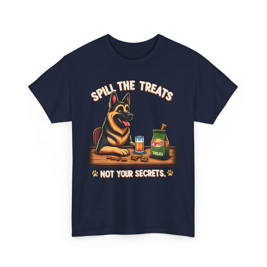 Spill the Treats T-Shirt (13 colors) (German Shepherd)