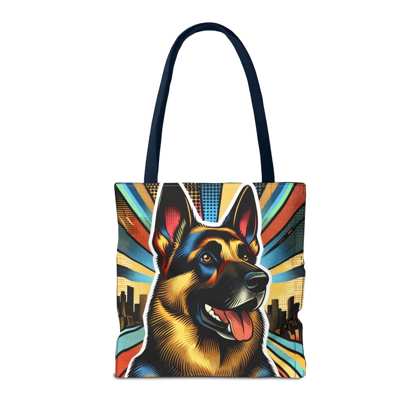 Comic style German Shepherd Tote Bag