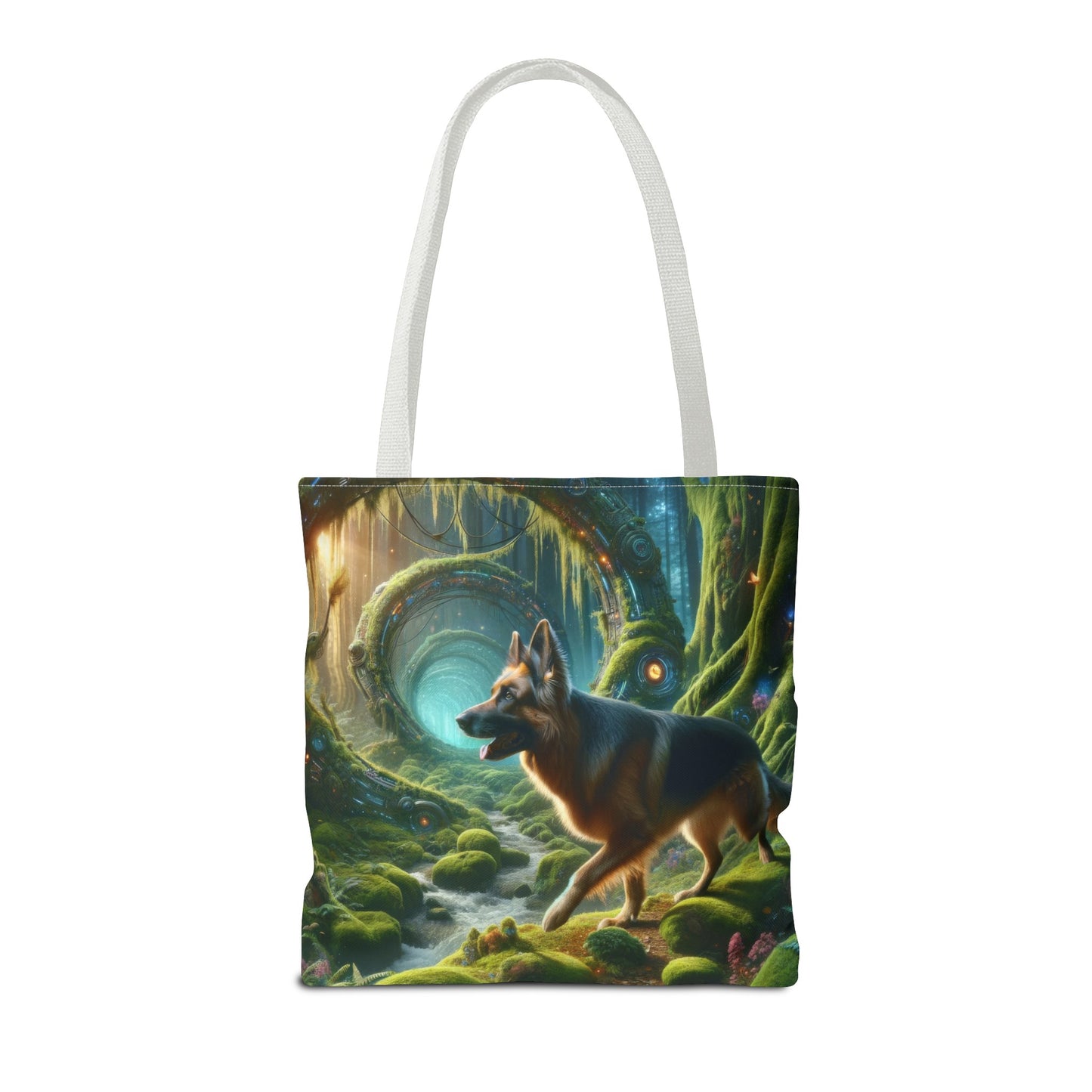 Sci-fi fantasy German Shepherd Tote Bag