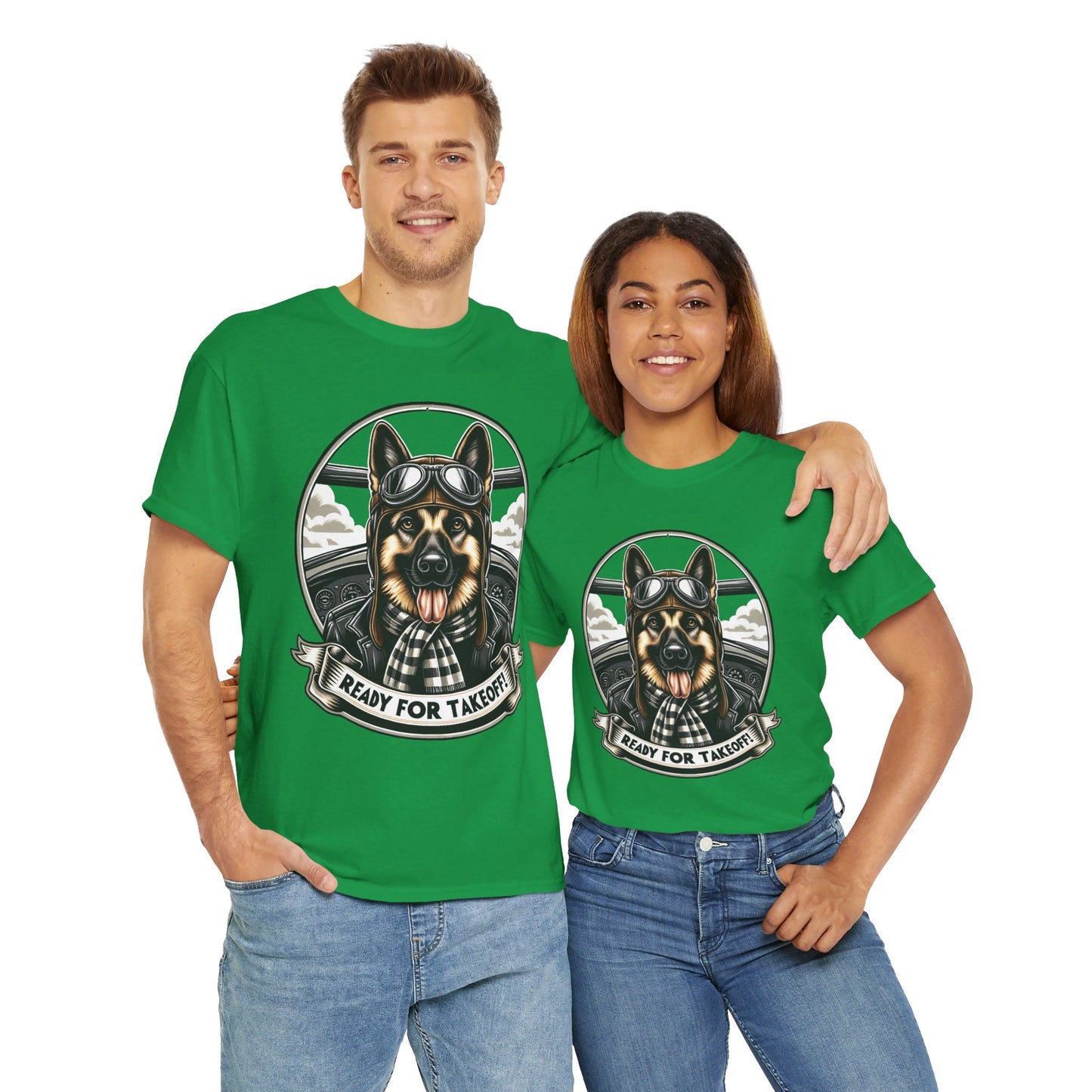 Ready for Takeoff! T-Shirt (13 colors) (German Shepherd)