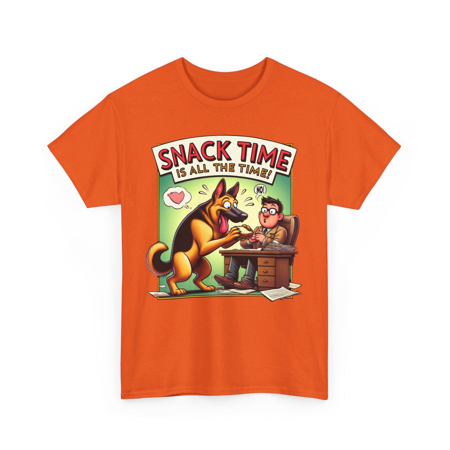 Snack Time is all the Time T-Shirt (13 colors) (German Shepherd)