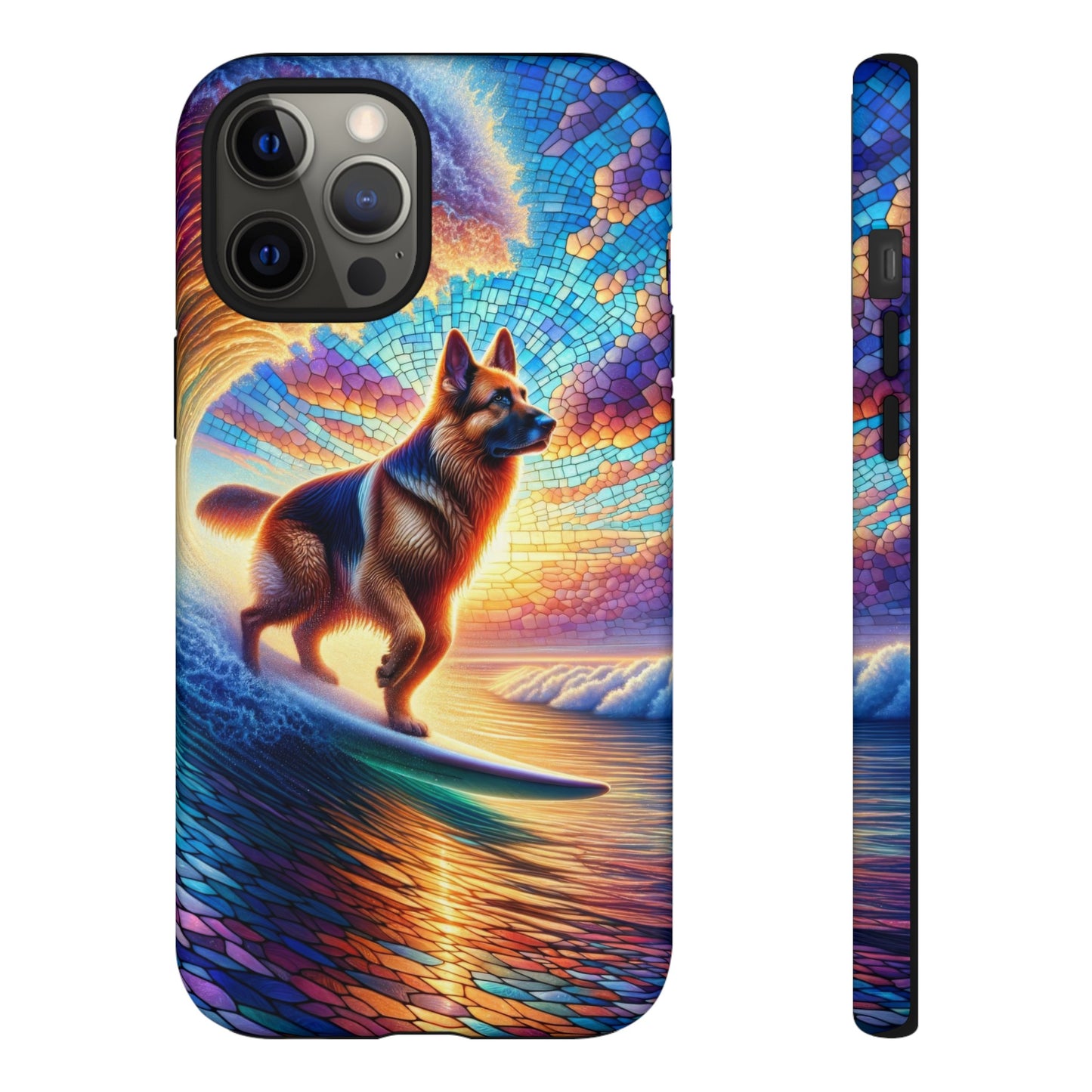 German Shepherd Surfing Phone Case