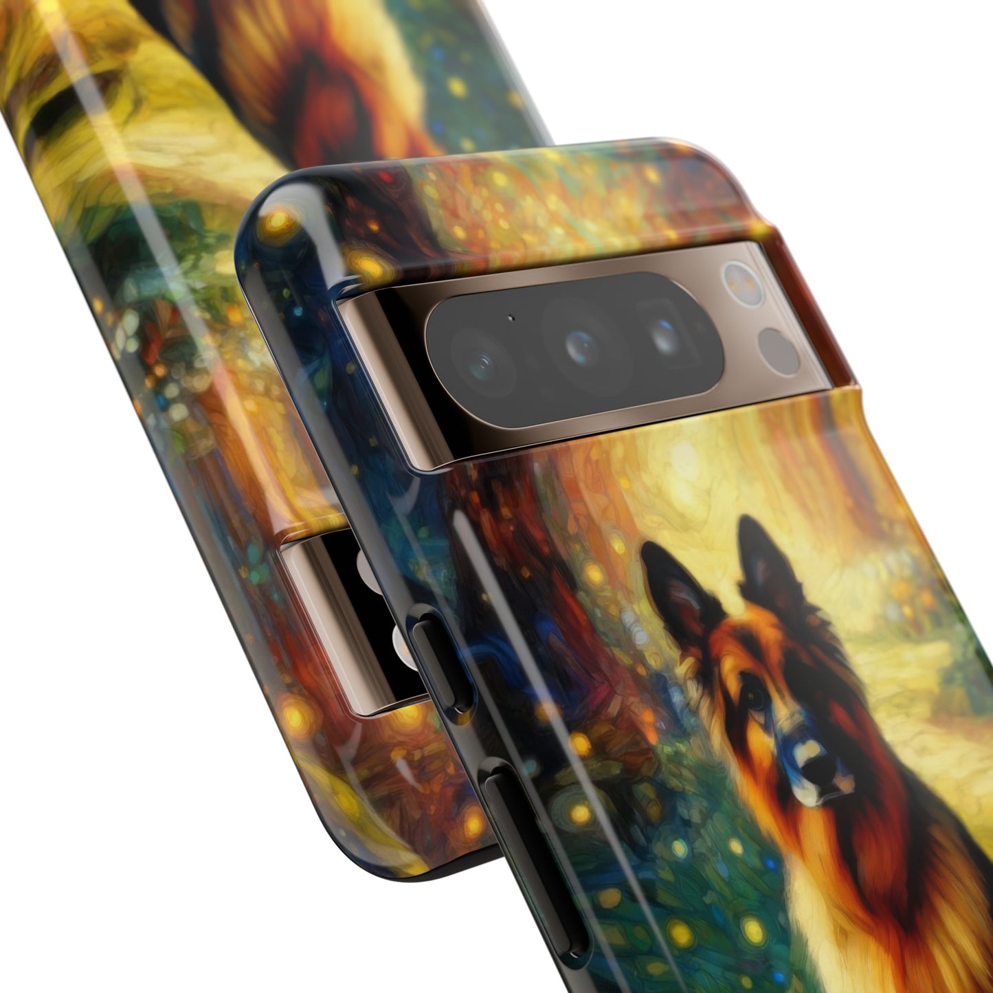 Neo-impressionism and fairy tale German Shepherd Phone Case