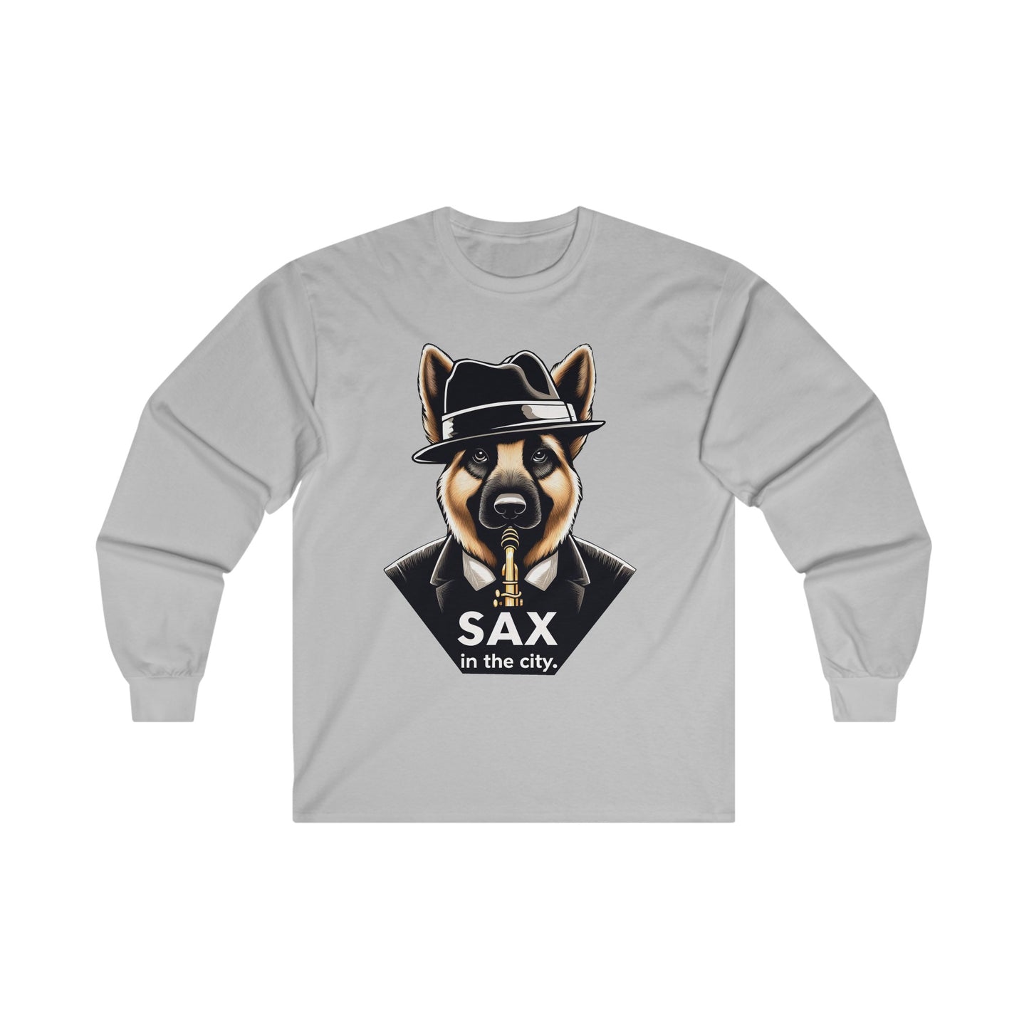 Sax in the City Long Sleeve Shirt (20 colors) (German Shepherd)