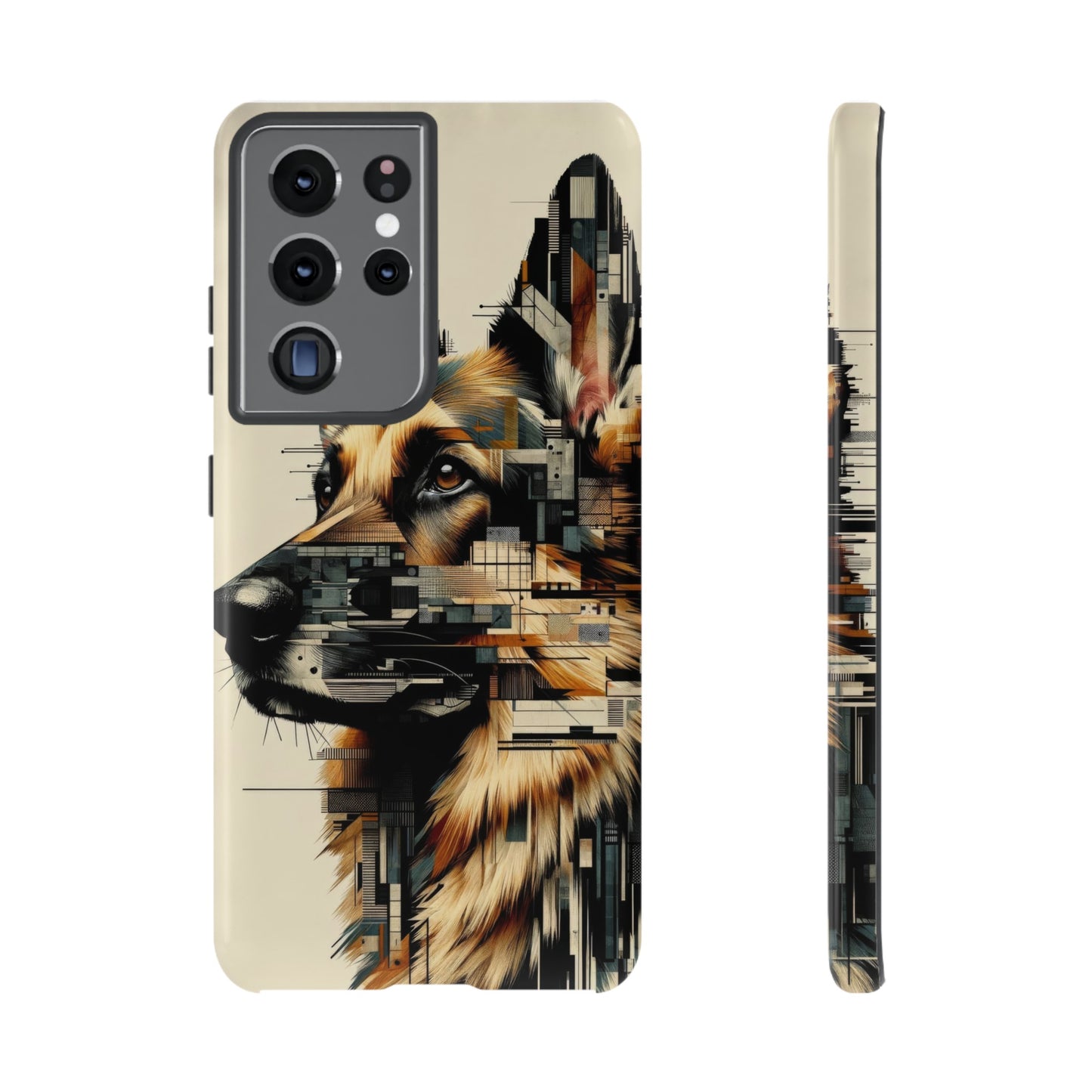 Constructivist and dadaist German Shepherd Phone Case