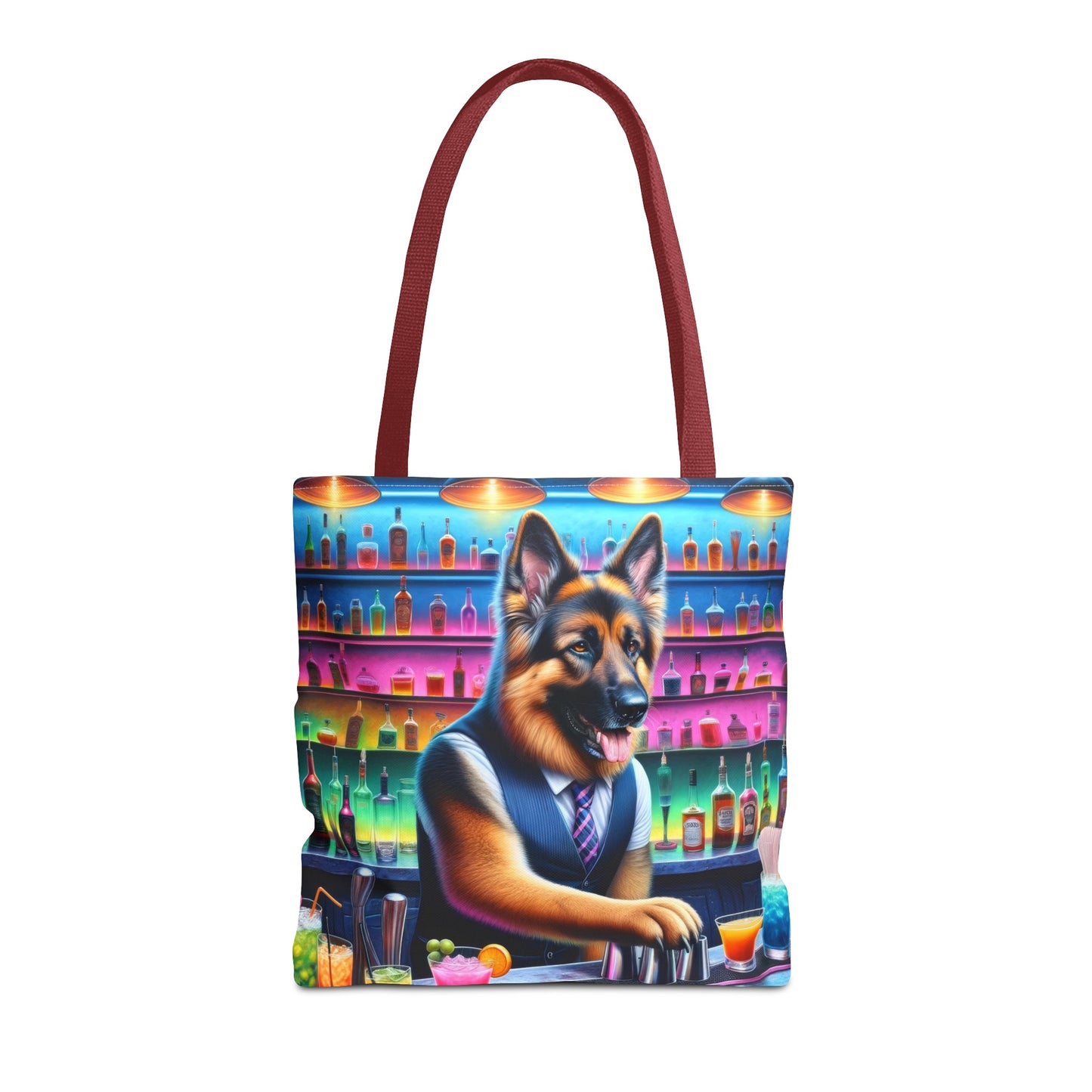 German Shepherd Tending a Bar Tote Bag