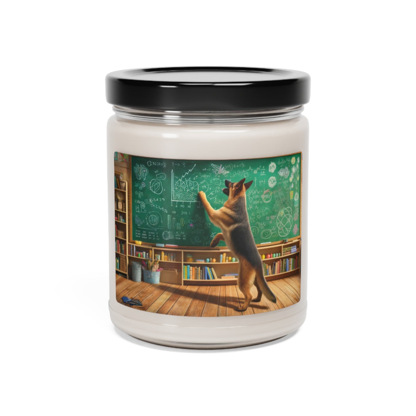 German Shepherd Professor Scented Soy Candle, 9oz