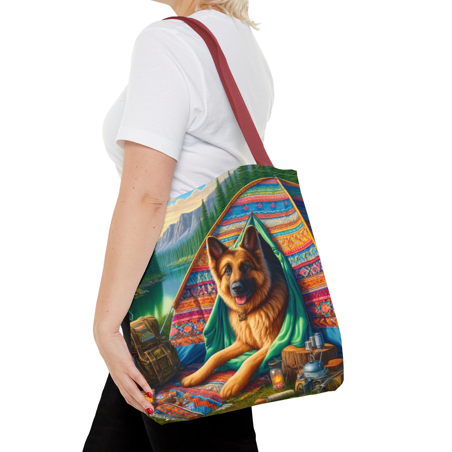 German Shepherd Camping Tote Bag