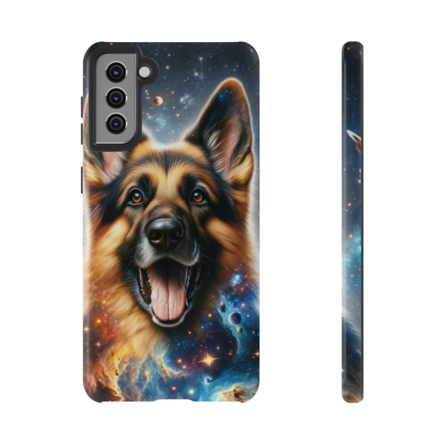 German Shepherd in Space Tough Phone Case