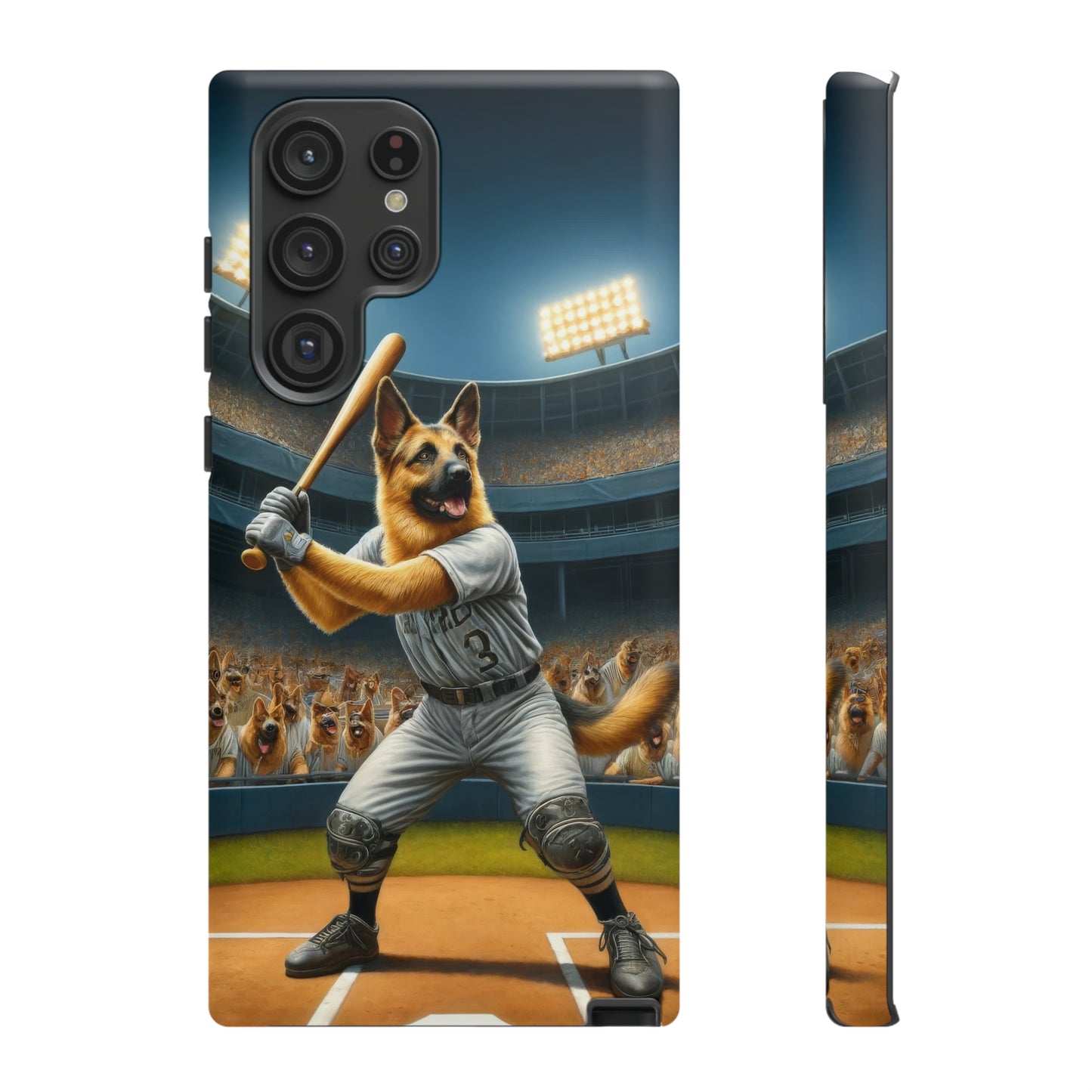 German Shepherd Playing Baseball Tough Phone Case