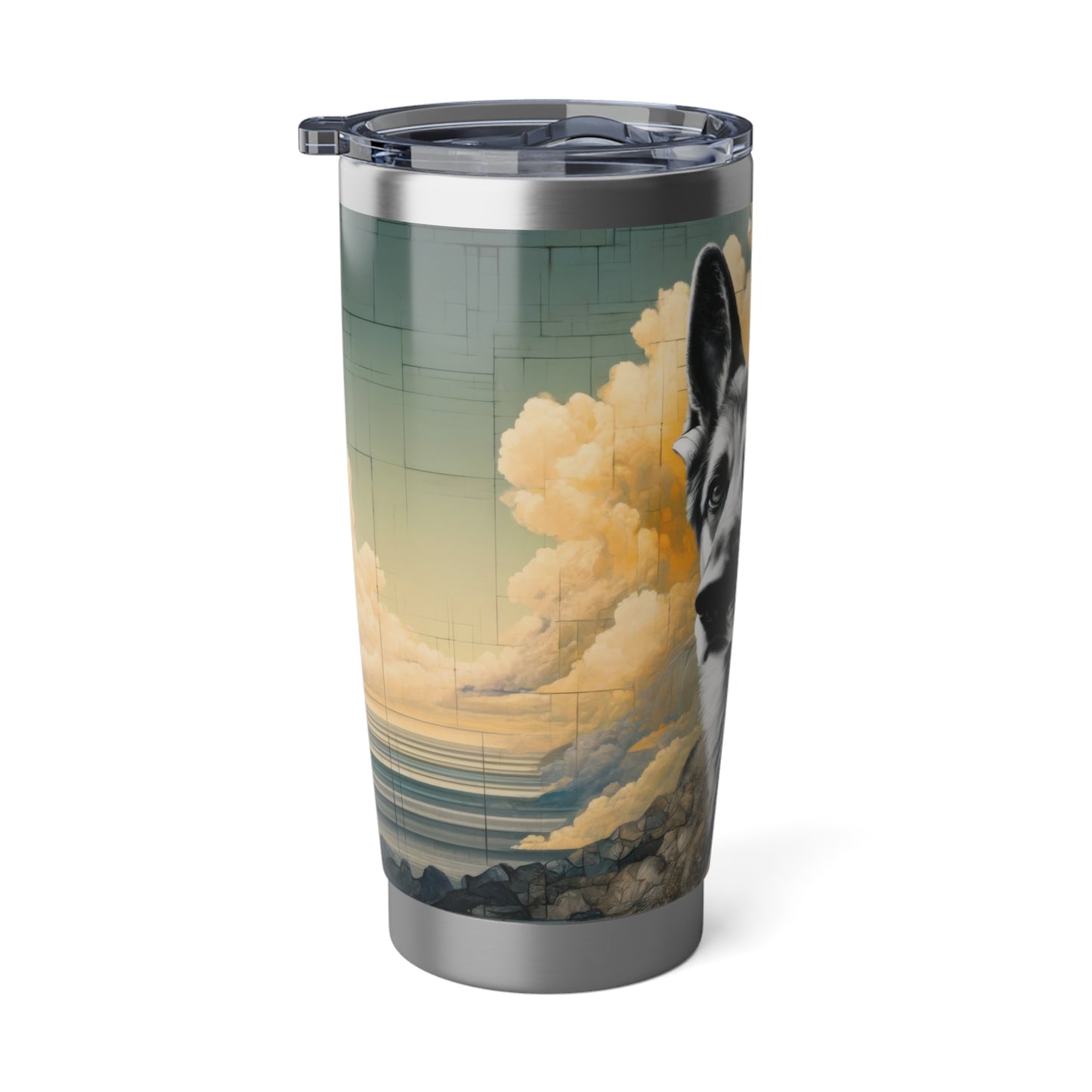 Byzantine, charcoal, and cybernetic German Shepherd 20oz Tumbler
