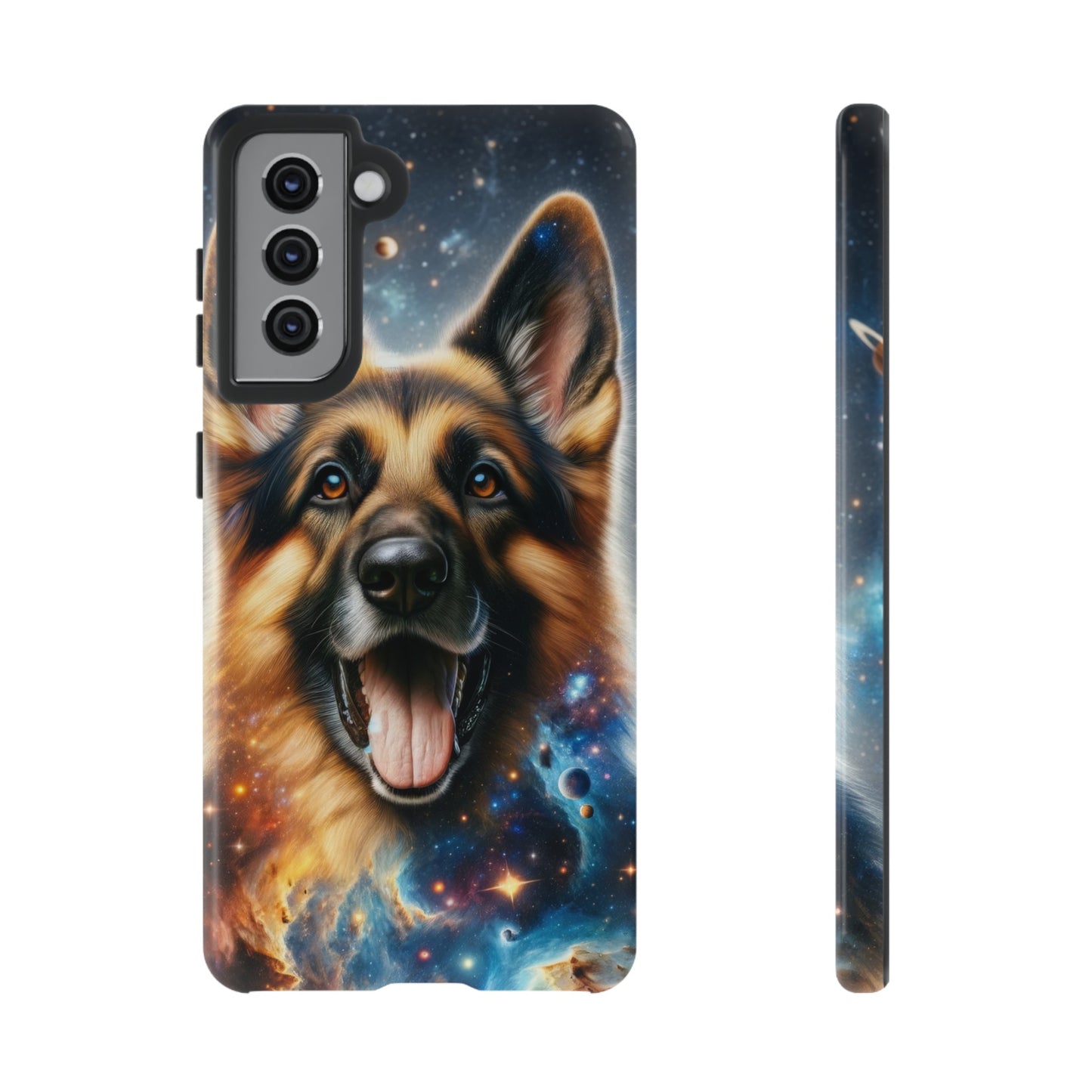 German Shepherd in Space Tough Phone Case