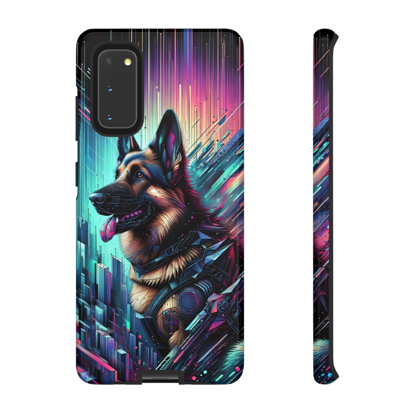 Futurism and gothic German Shepherd Phone Case