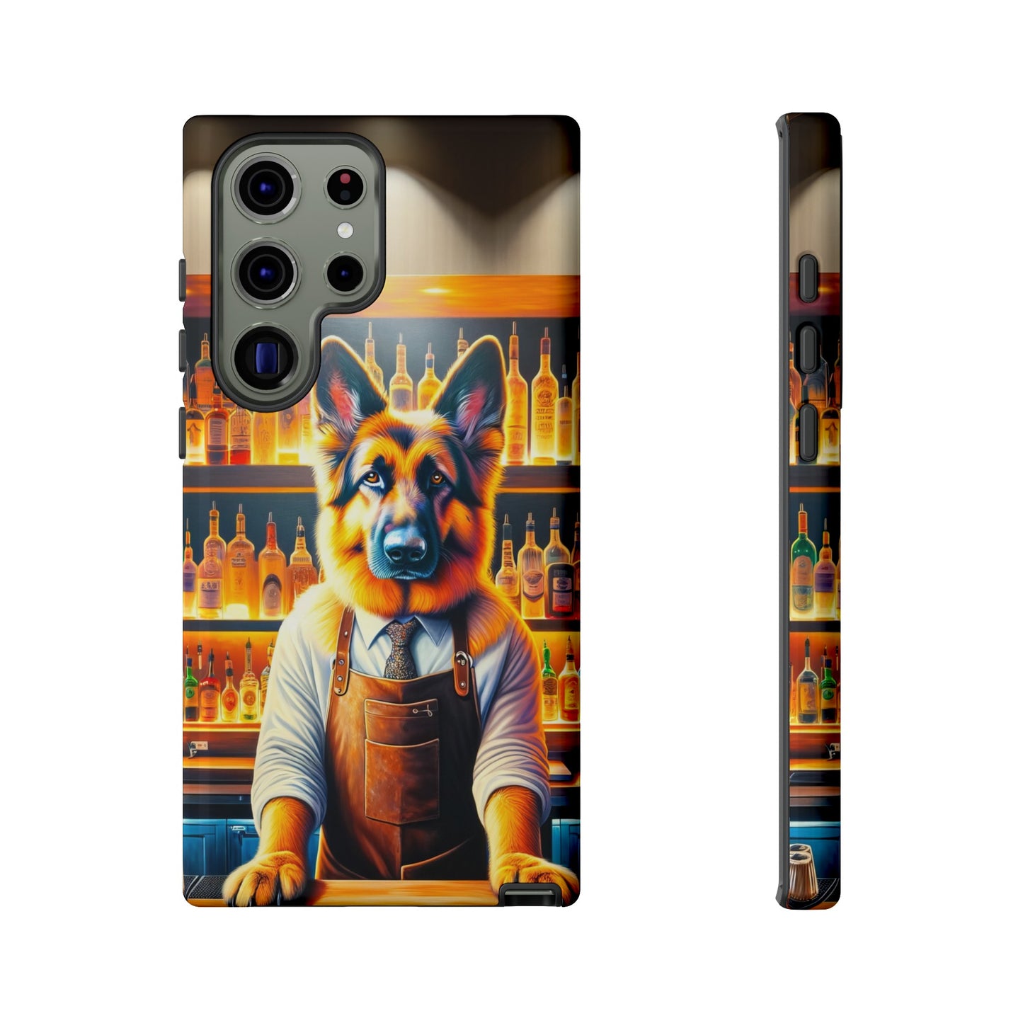 German Shepherd Tending a Bar Phone Case