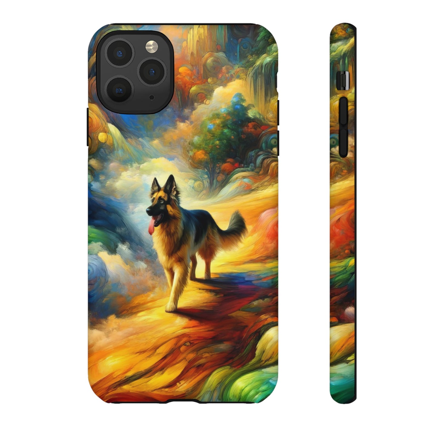 Fantasy and fauvism German Shepherd Phone Case