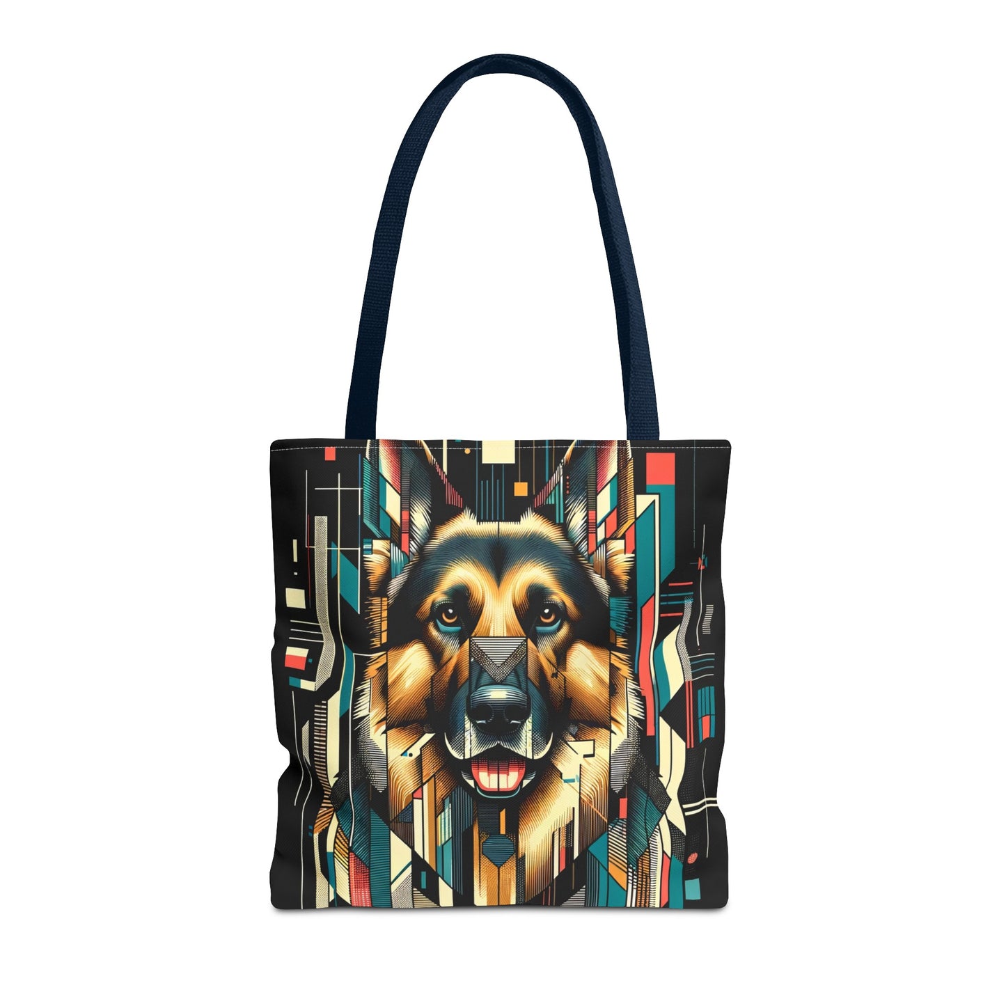 Constructivist and dadaist German Shepherd Tote Bag