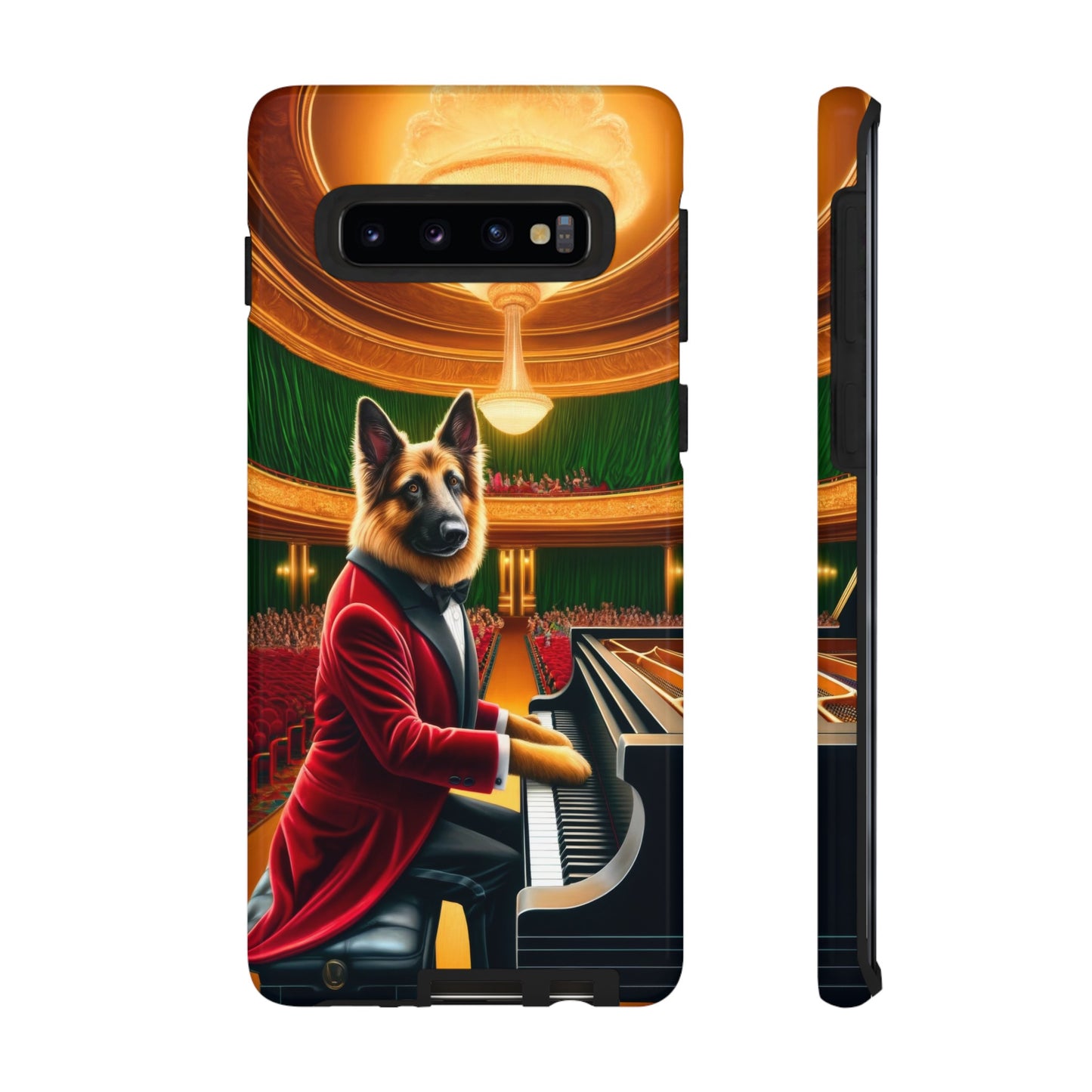 German Shepherd Playing the Piano Phone Case
