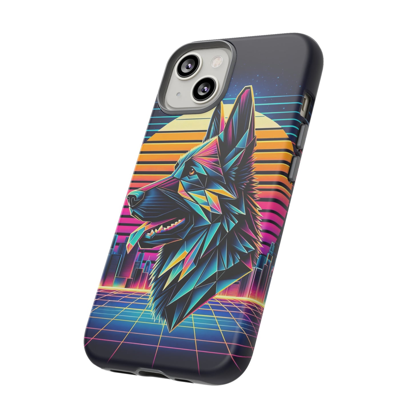 Origami and polyart German Shepherd Phone Case