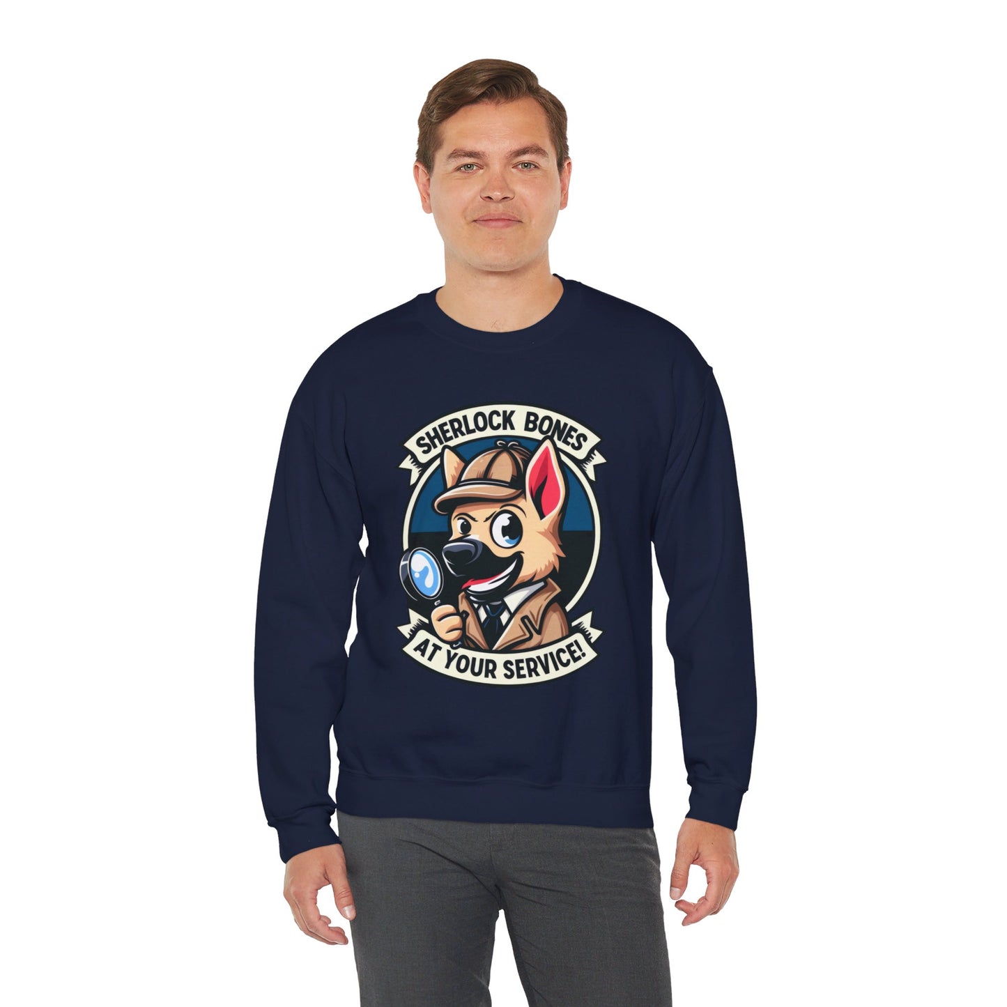 Sherlock Bones Sweatshirt (10 colors) (German Shepherd)