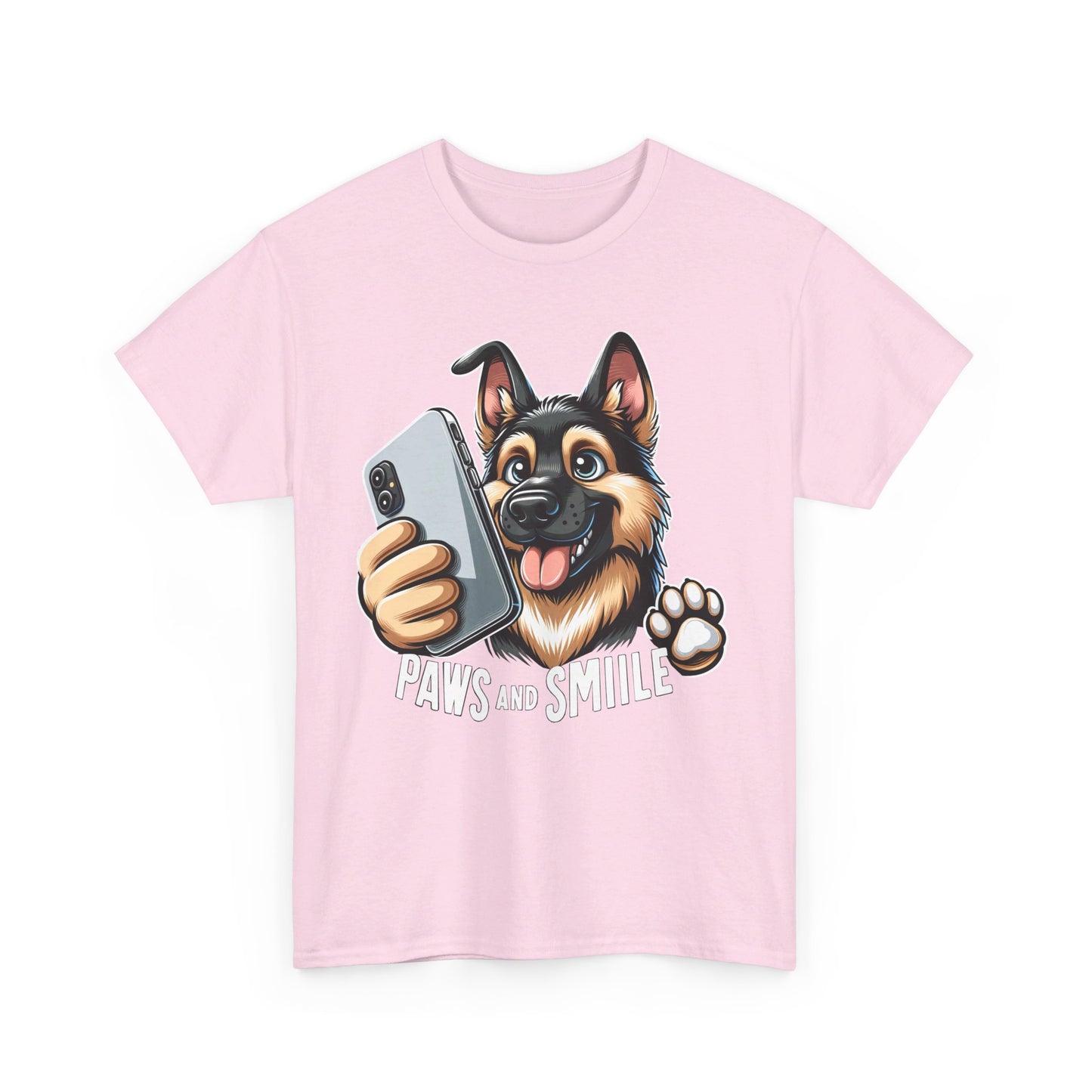 Paws and Smile T-Shirt (13 colors) (German Shepherd)