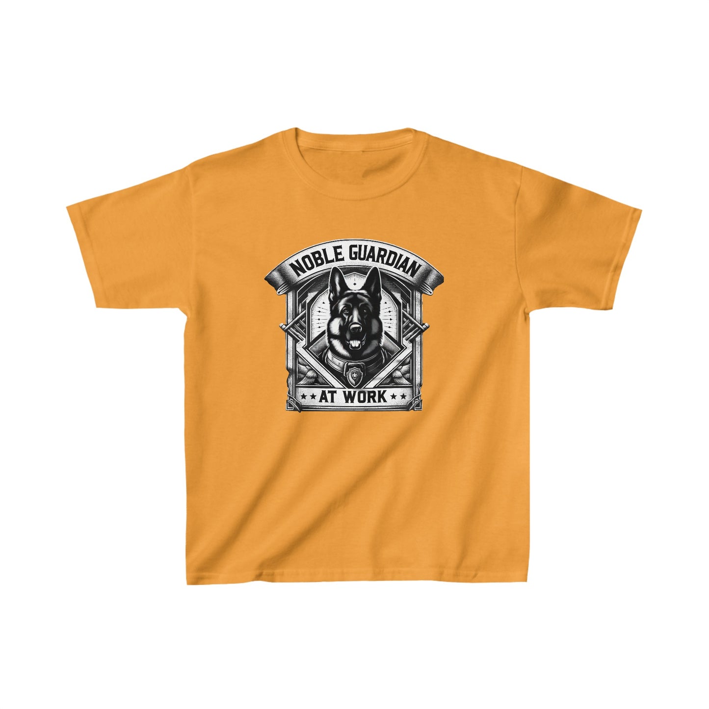 Noble Guardian At Work Kids Size T-Shirt (Multi colors) (German Shepherd)