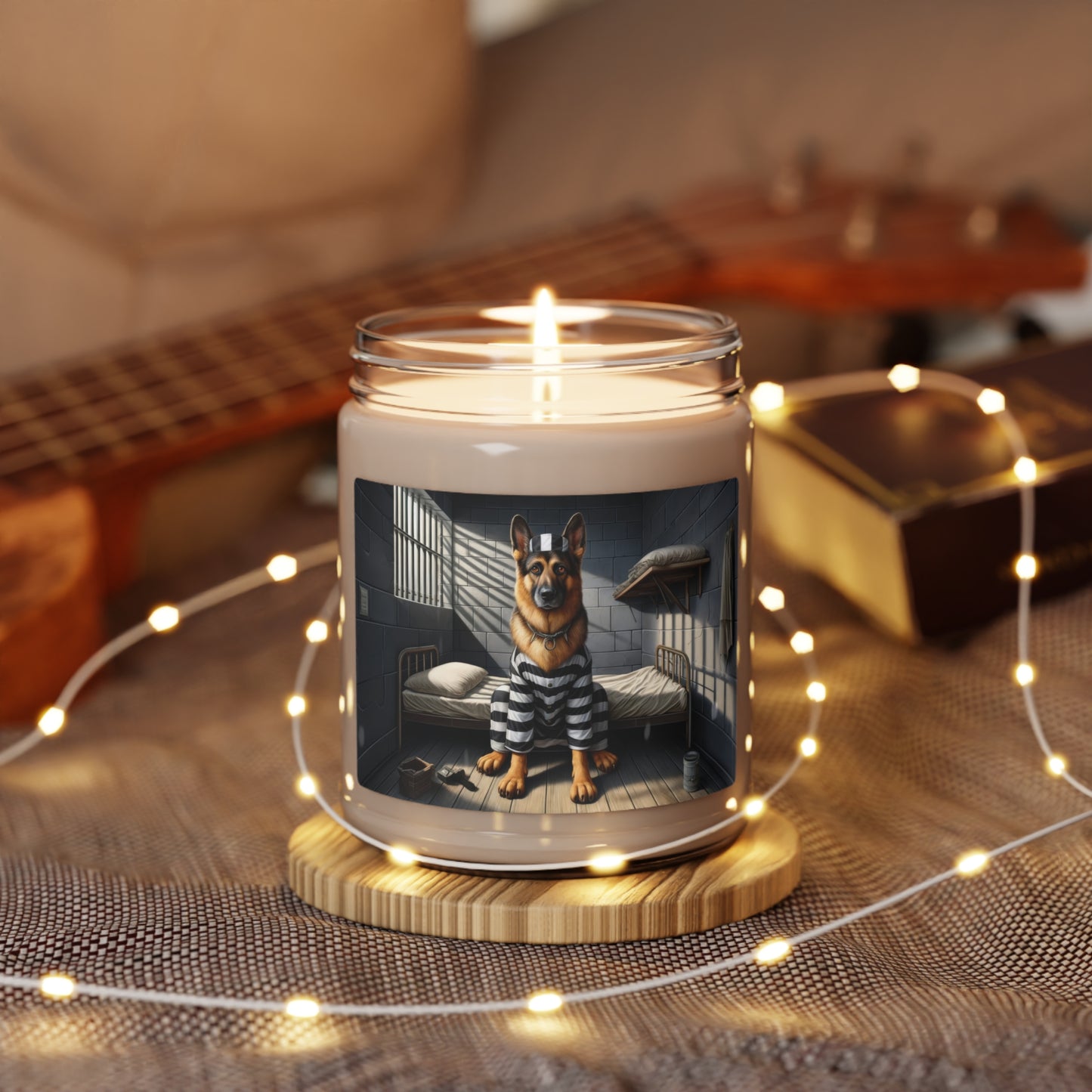 German Shepherd as a prisoner Scented Soy Candle, 9oz