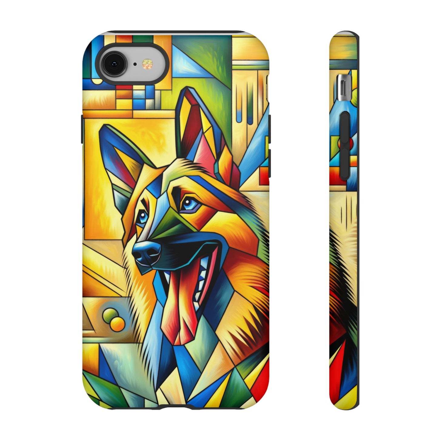 German Shepherd in Cubism Tough Phone Case