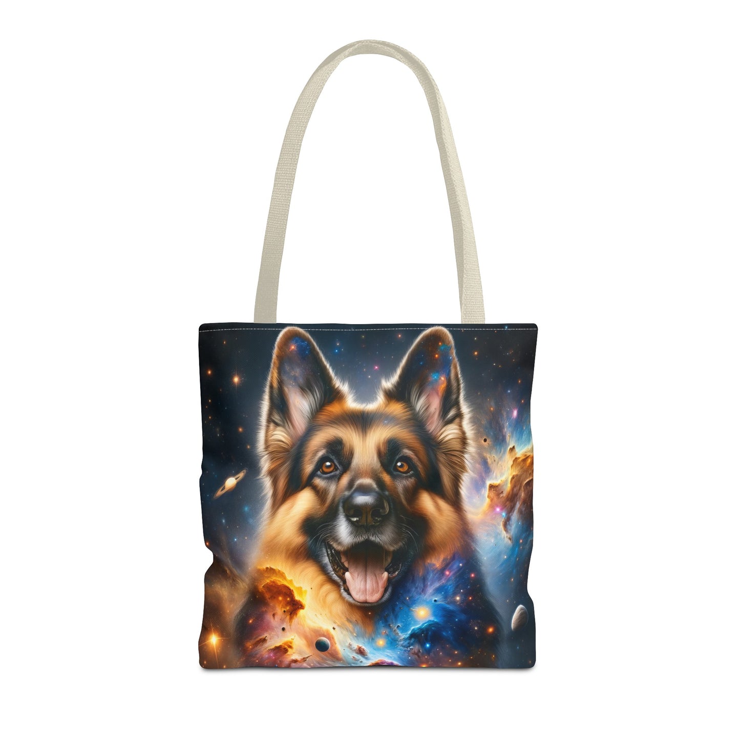 German Shepherd in Space Tote Bag