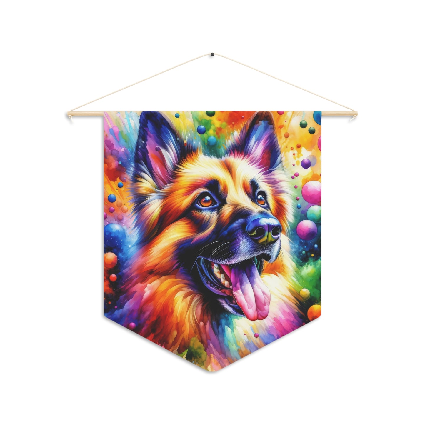 German Shepherd in Watercolor Pennant