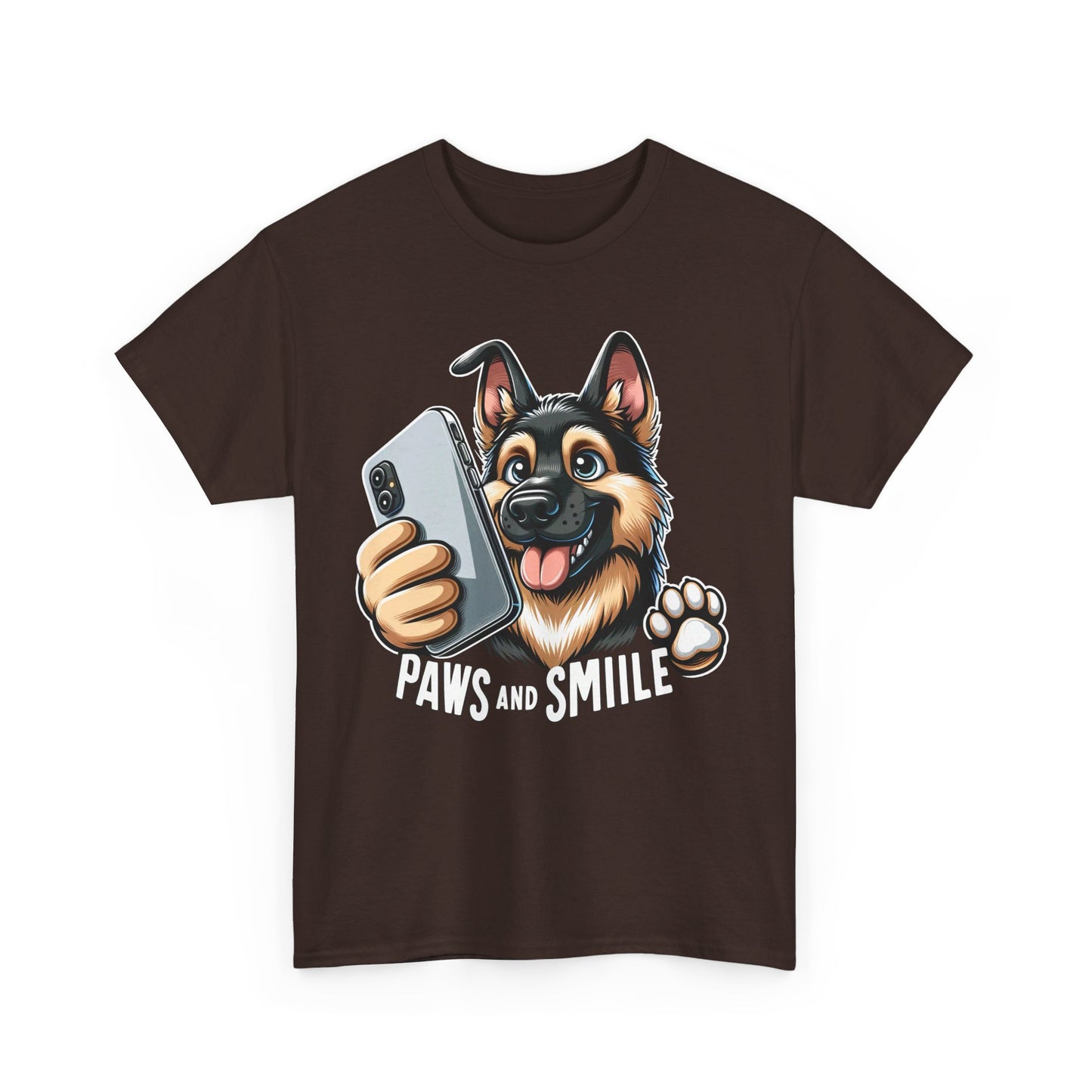 Paws and Smile T-Shirt (13 colors) (German Shepherd)