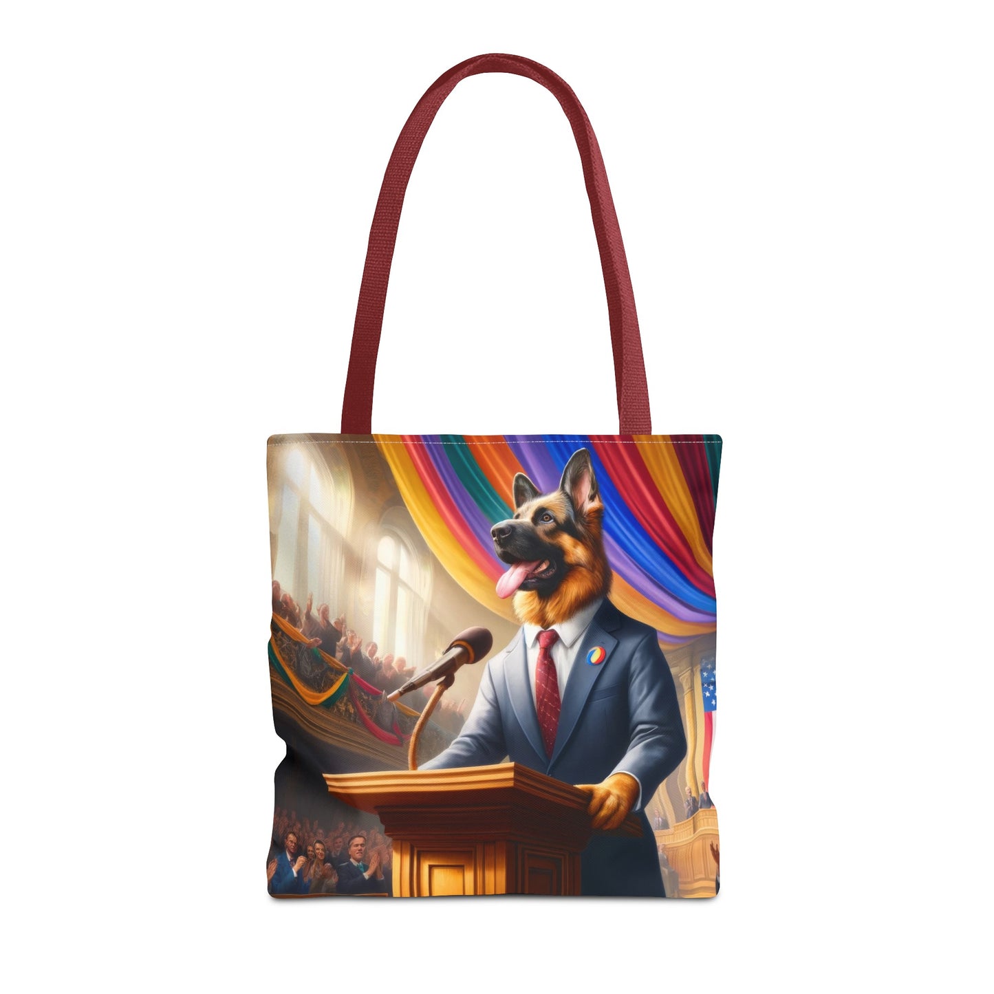 German Shepherd Giving a Speech Tote Bag