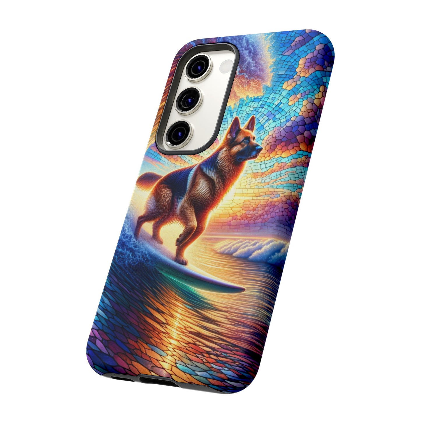 German Shepherd Surfing Phone Case