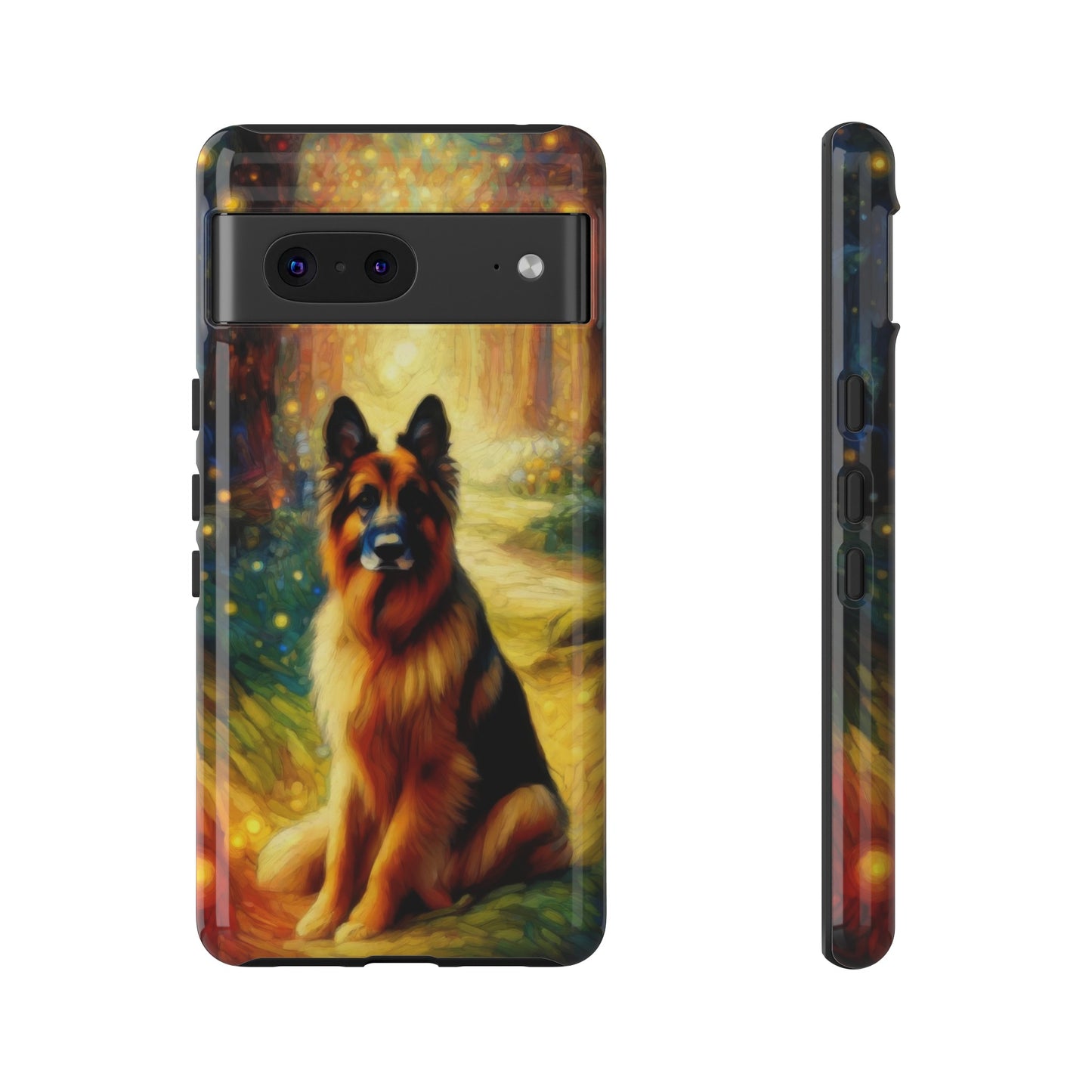 Neo-impressionism and fairy tale German Shepherd Phone Case