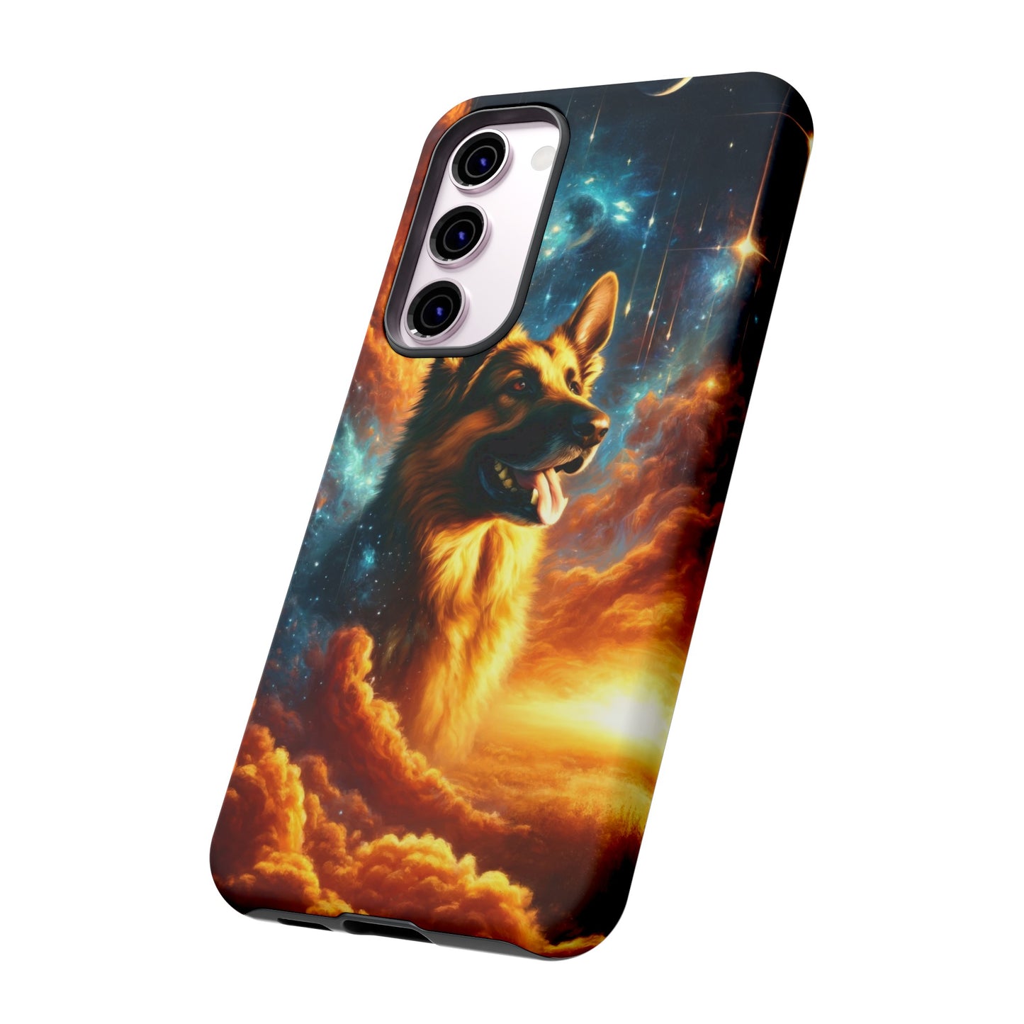 Sci-fi and stars-themed German Shepherd Phone Case