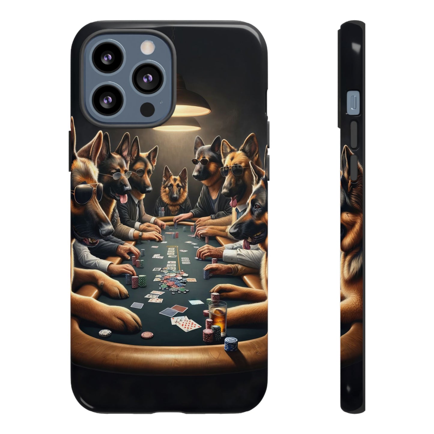 German Shepherds Playing Poker Tough Phone Case