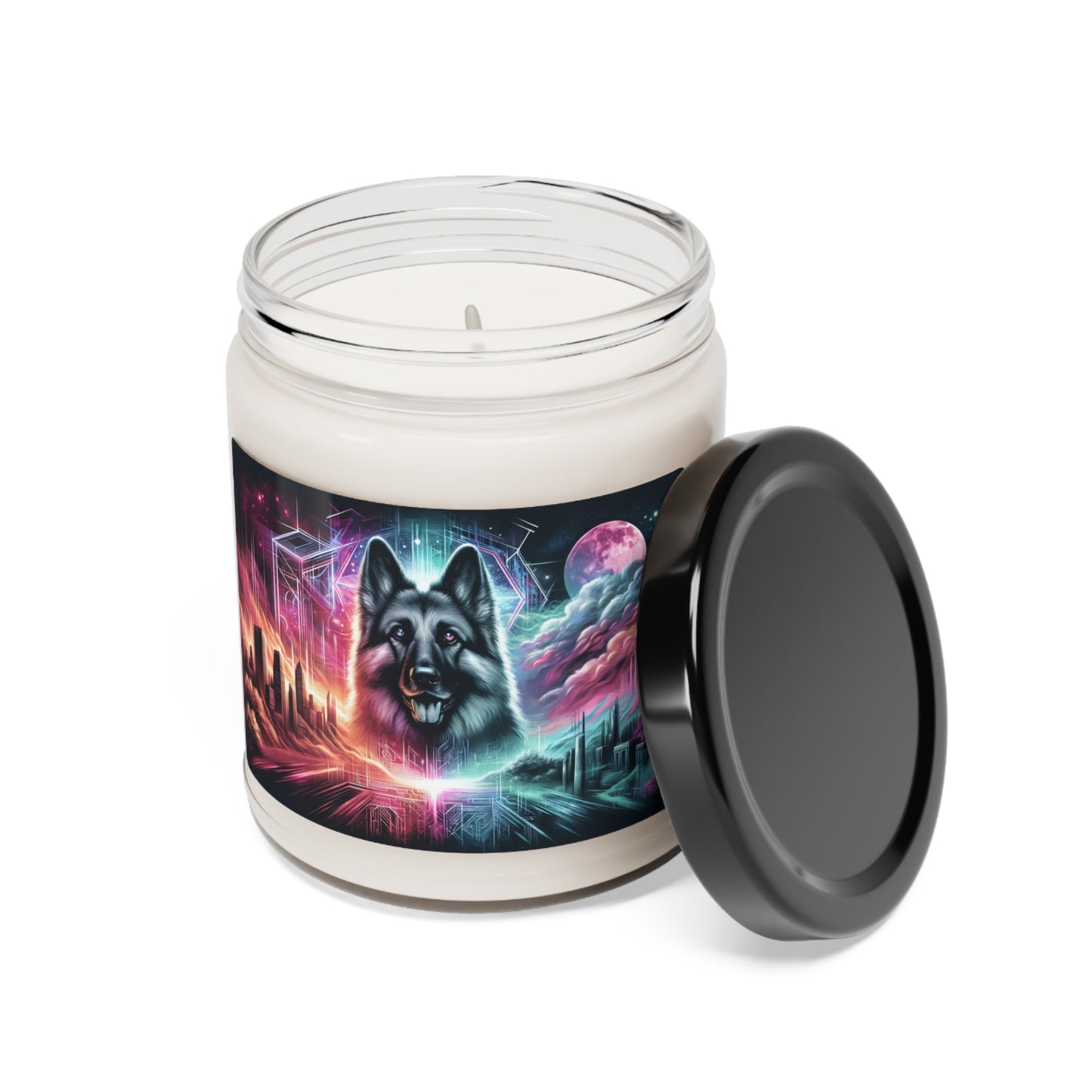 Dreamy fantasy German Shepherd Scented Soy Candle, 9oz