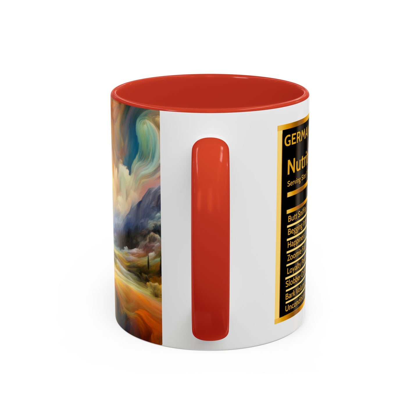 German Shepherd in an impressionist and surreal landscape Coffee Mug