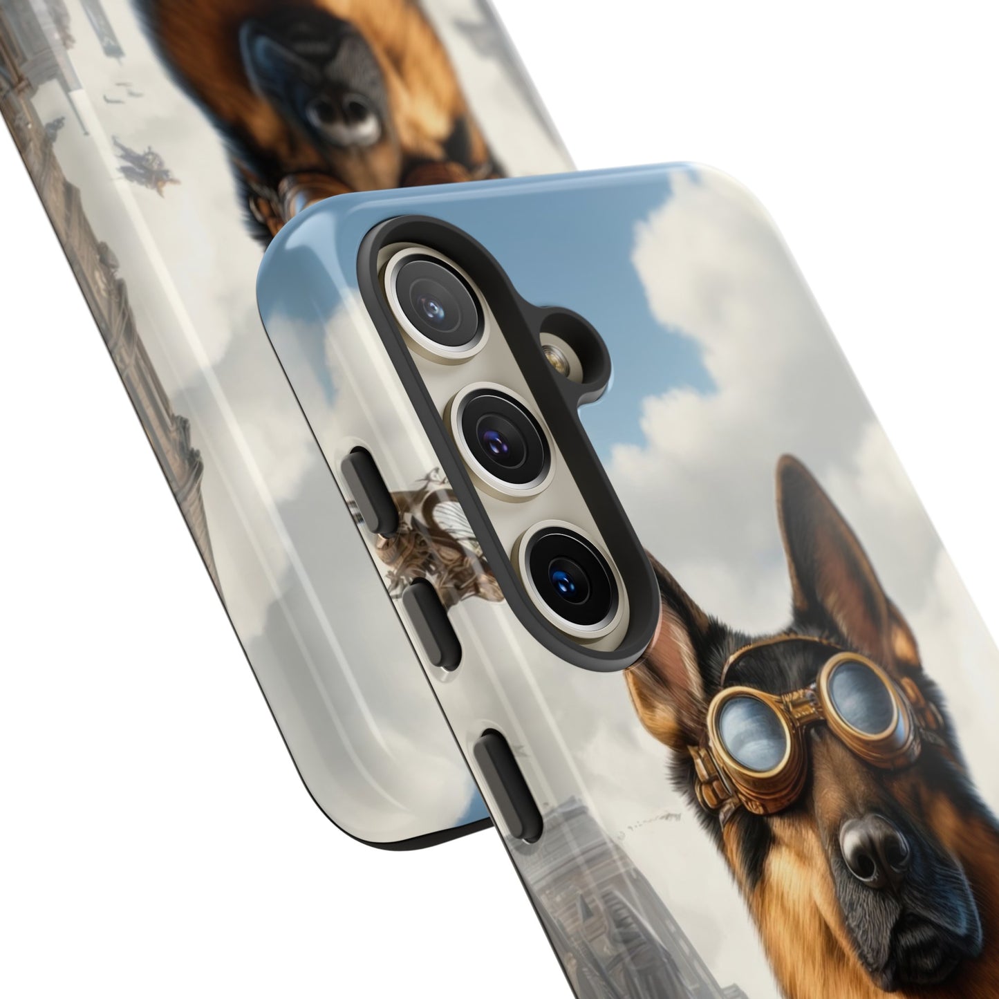 Realism and steampunk German Shepherd Phone Case