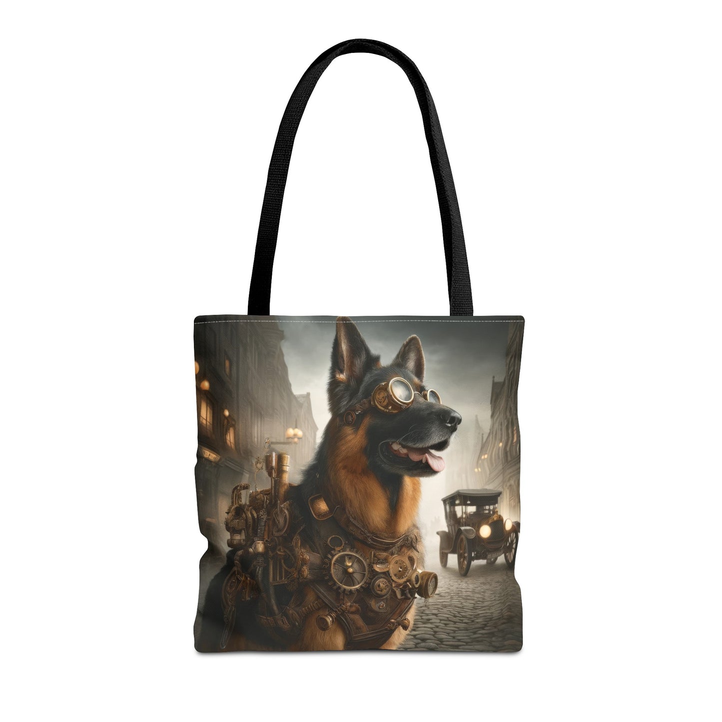 Realism and steampunk German Shepherd Tote Bag