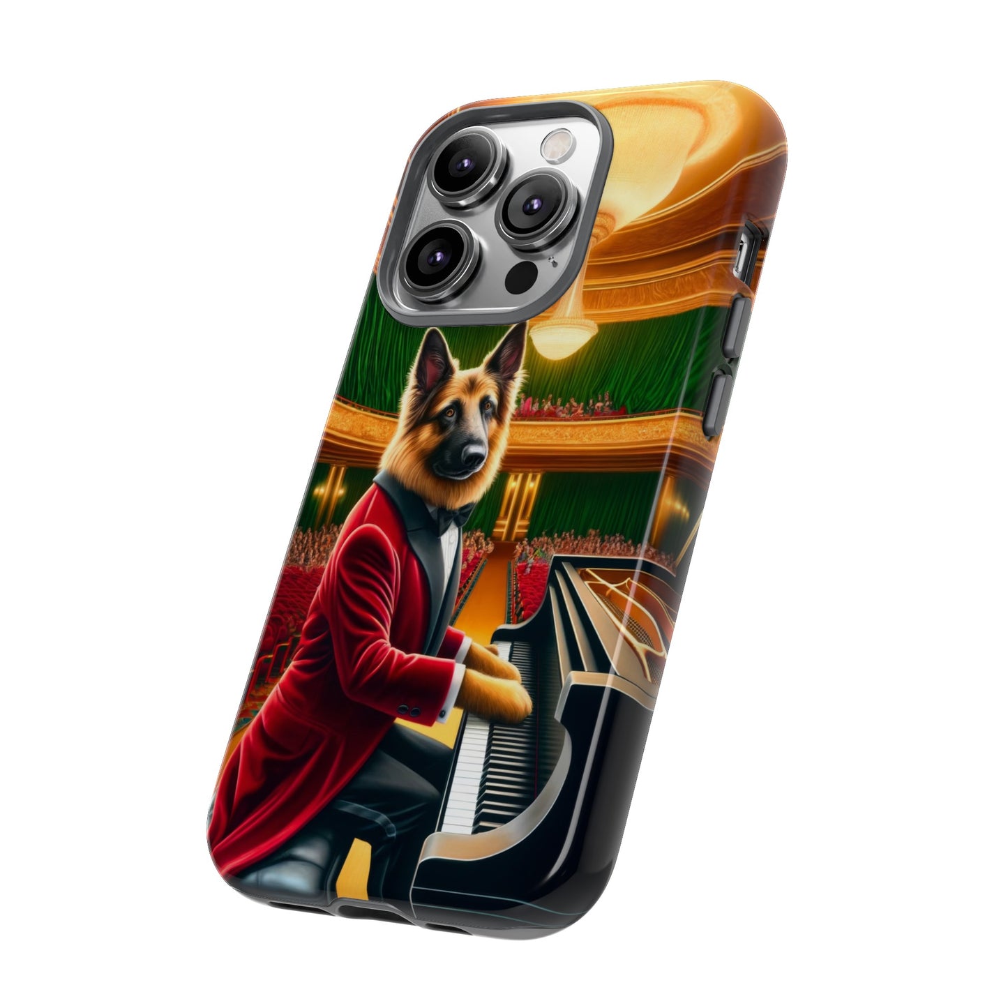 German Shepherd Playing the Piano Phone Case