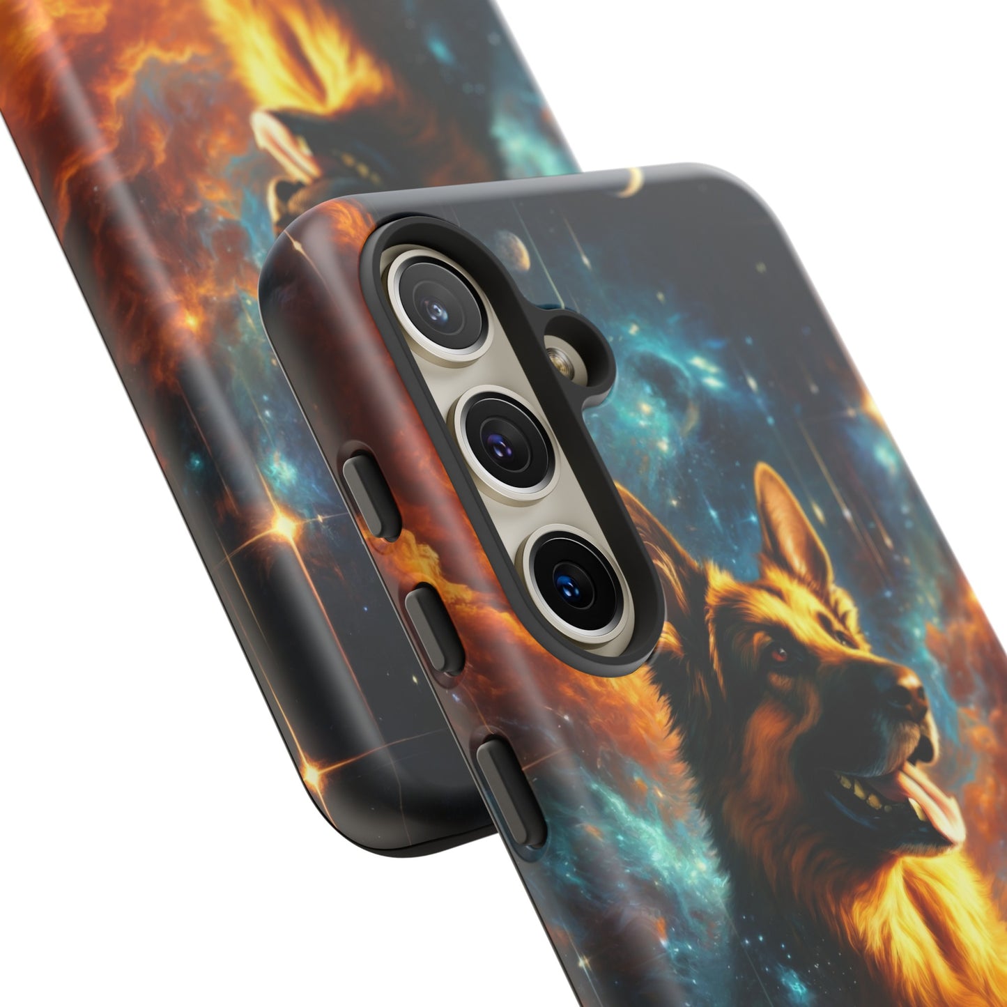 Sci-fi and stars-themed German Shepherd Phone Case