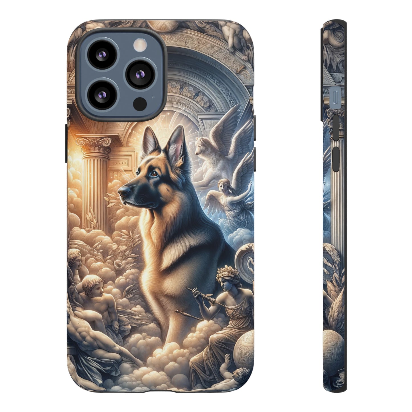 Neo-classicism and dreamy fantasy German Shepherd Phone Case