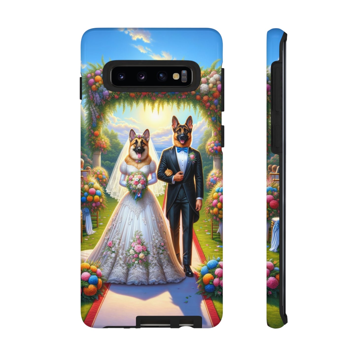 German Shepherds getting Married  Phone Case