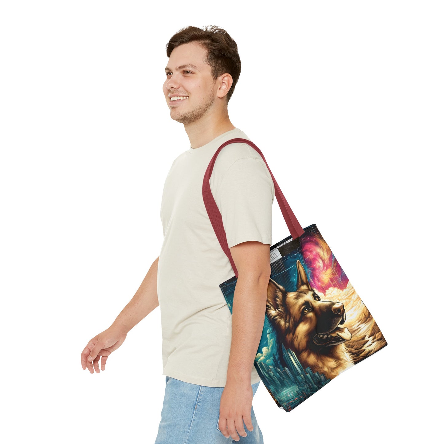 Dreamy fantasy German Shepherd Tote Bag