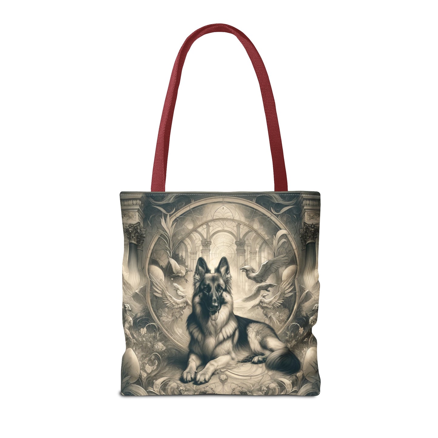 Dreamy fantasy and rococo German Shepherd Tote Bag