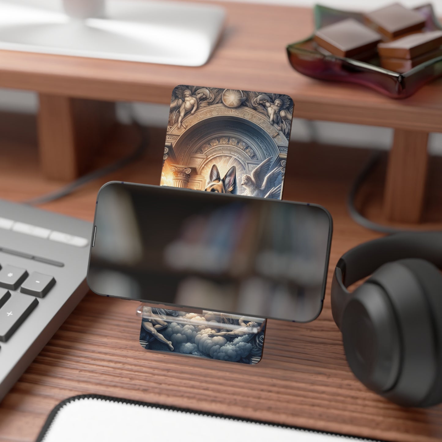 Neo-classicism and dreamy fantasy German Shepherd Smartphone Stand