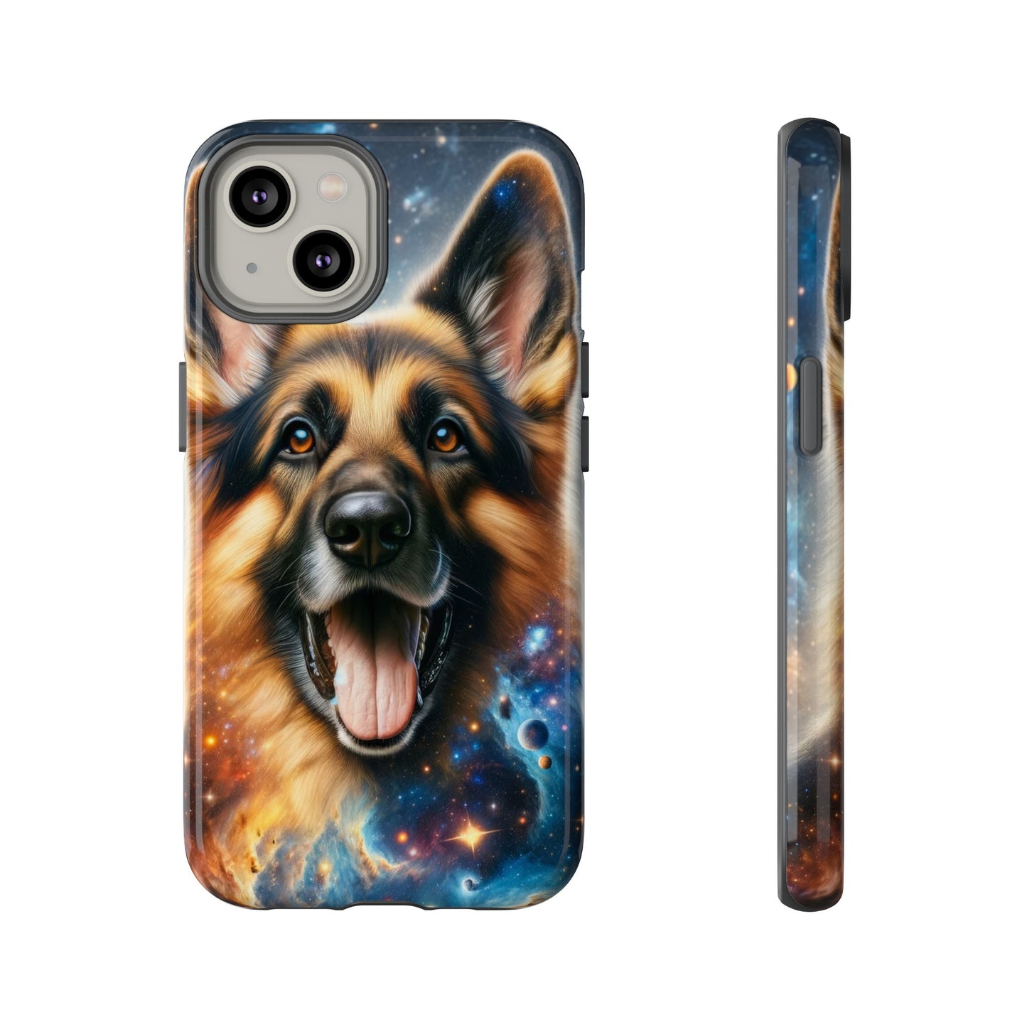 German Shepherd in Space Tough Phone Case